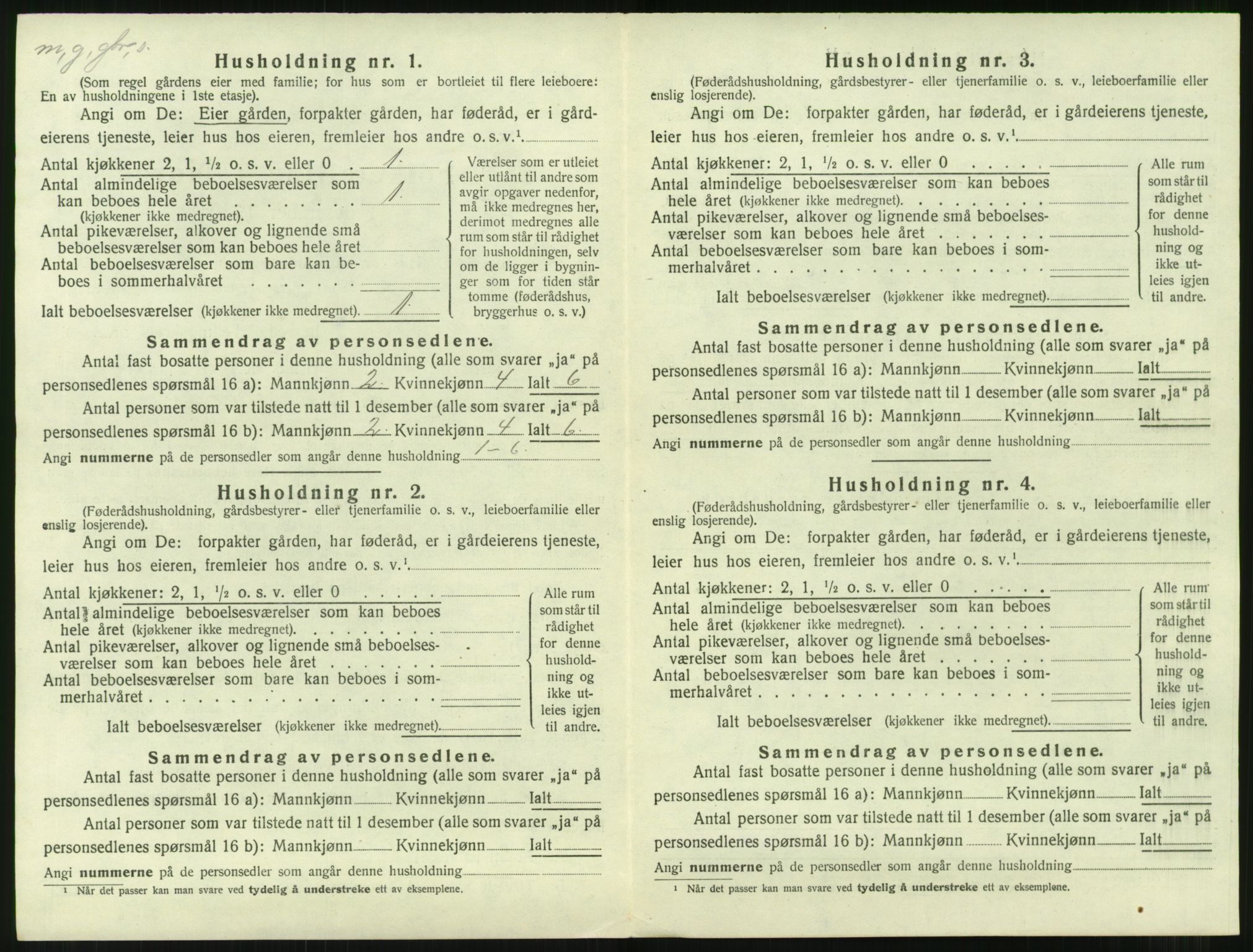 SAT, 1920 census for Aukra, 1920, p. 998