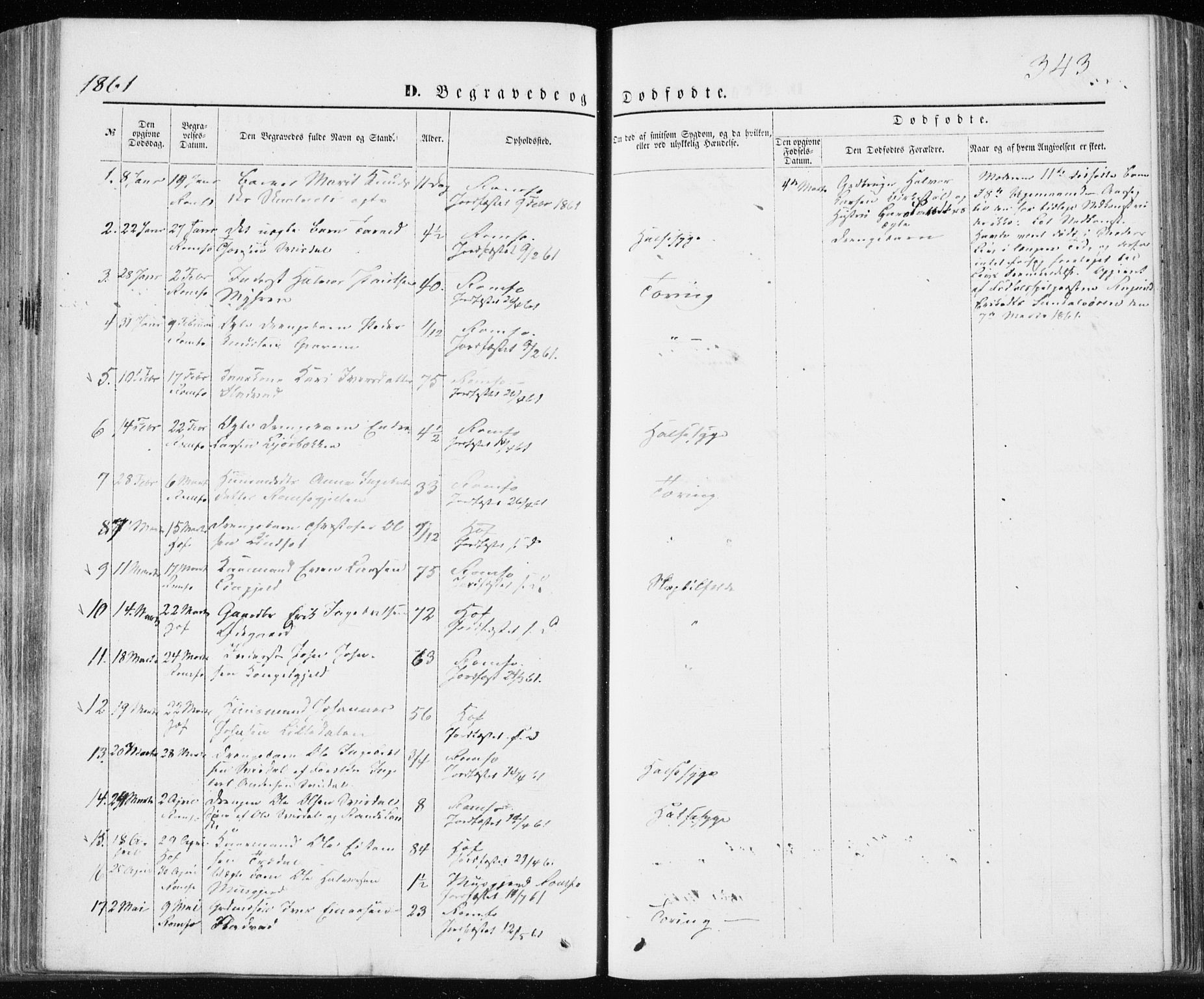 Ministerialprotokoller, klokkerbøker og fødselsregistre - Møre og Romsdal, SAT/A-1454/590/L1013: Parish register (official) no. 590A05, 1847-1877, p. 343