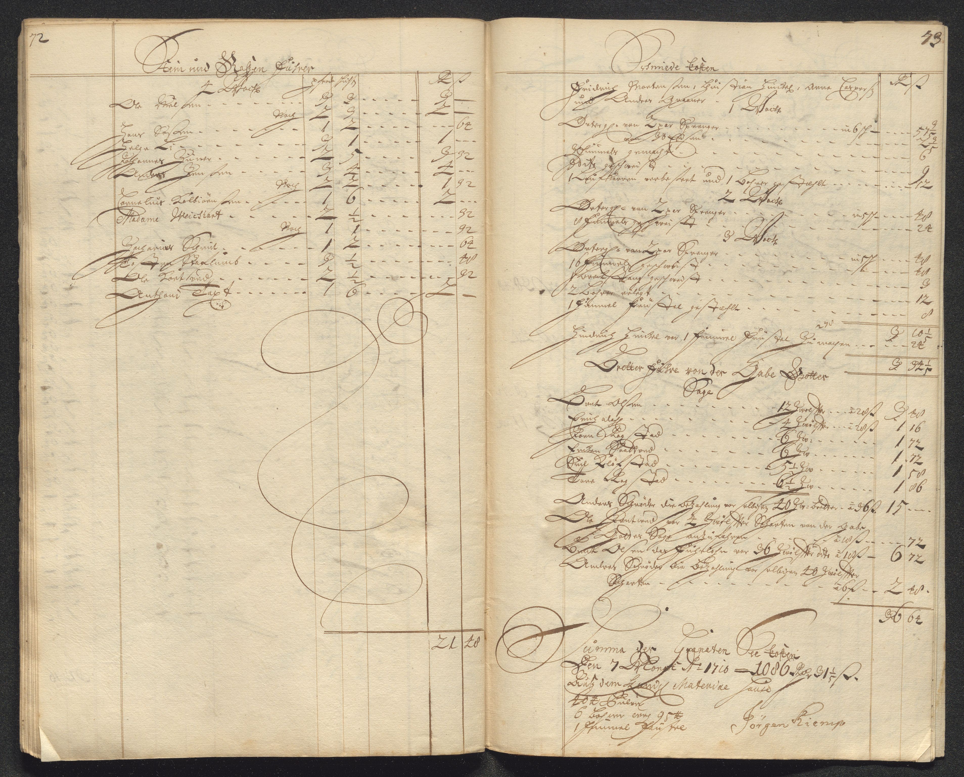 Kongsberg Sølvverk 1623-1816, AV/SAKO-EA-3135/001/D/Dc/Dcd/L0098: Utgiftsregnskap for gruver m.m. , 1710, p. 276