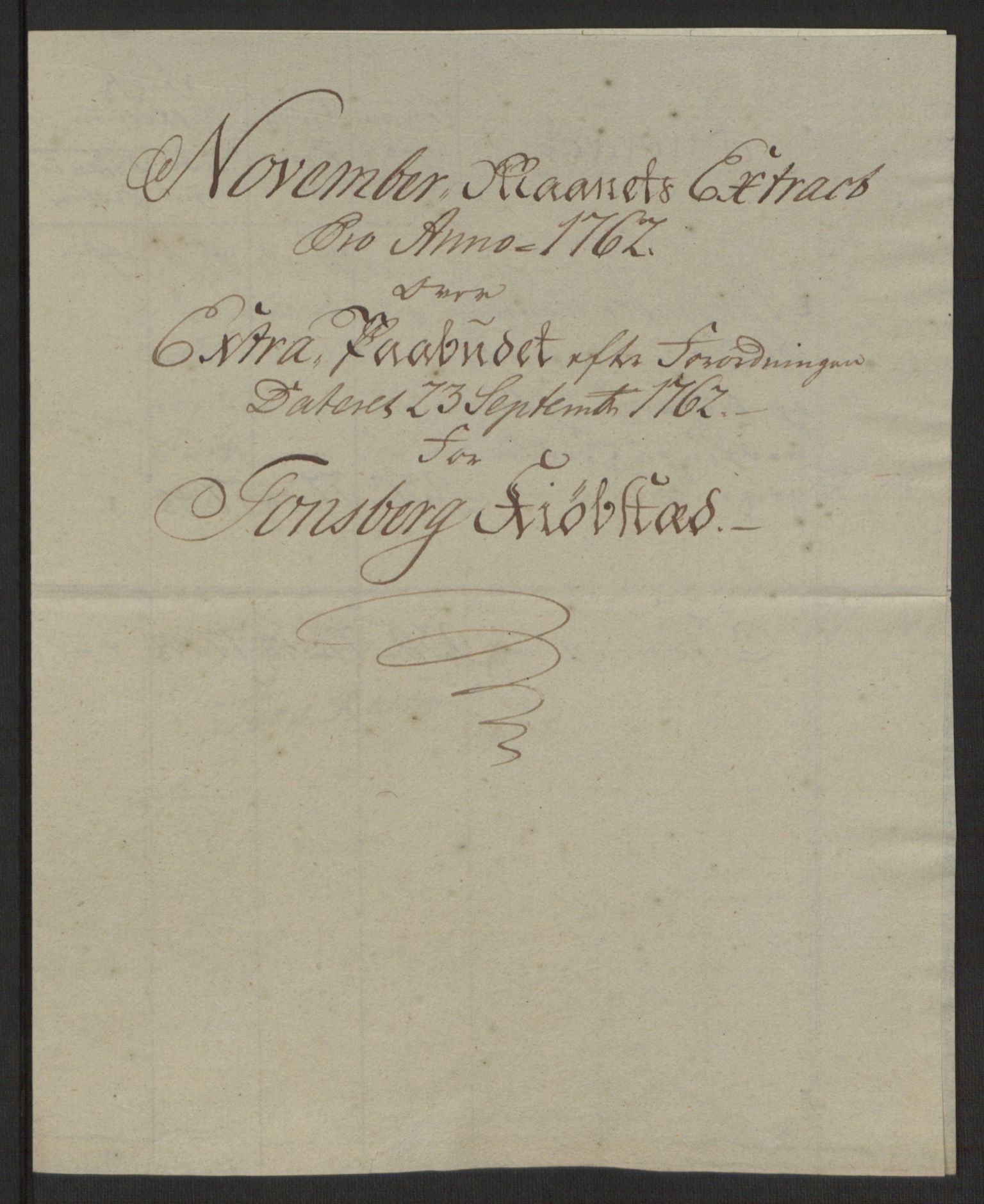 Rentekammeret inntil 1814, Reviderte regnskaper, Byregnskaper, AV/RA-EA-4066/R/Rh/L0162/0001: [H4] Kontribusjonsregnskap / Ekstraskatt, Tønsberg, 1762-1772, p. 35