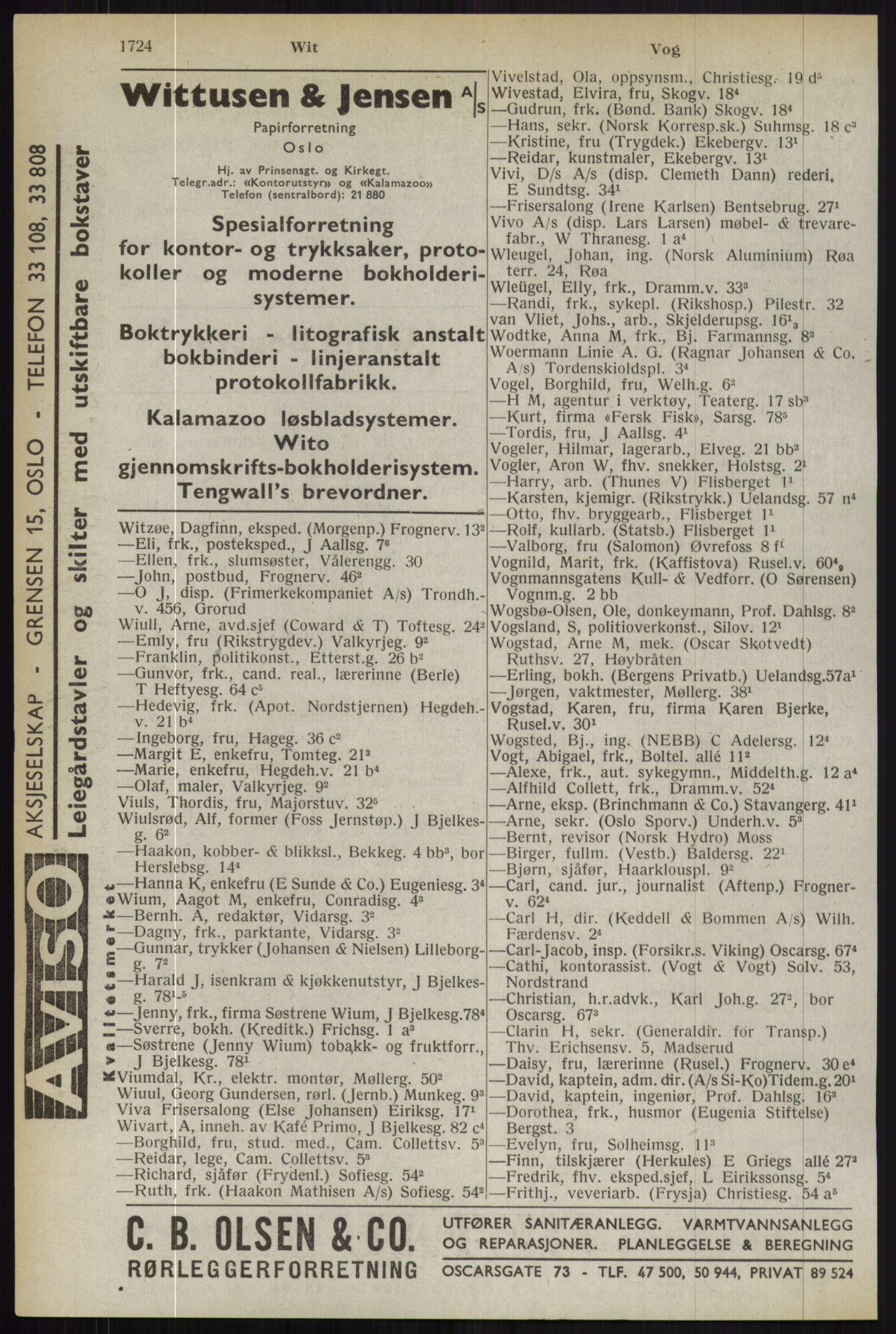 Kristiania/Oslo adressebok, PUBL/-, 1944, p. 1724