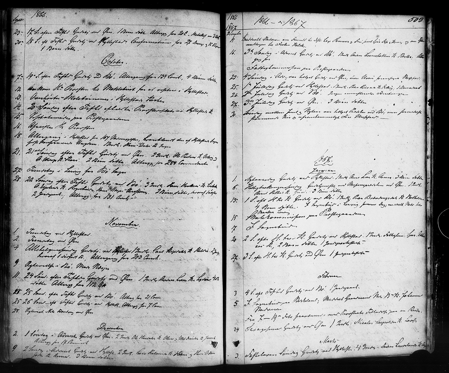 Hyllestad sokneprestembete, SAB/A-80401: Parish register (official) no. A 1, 1861-1886, p. 503