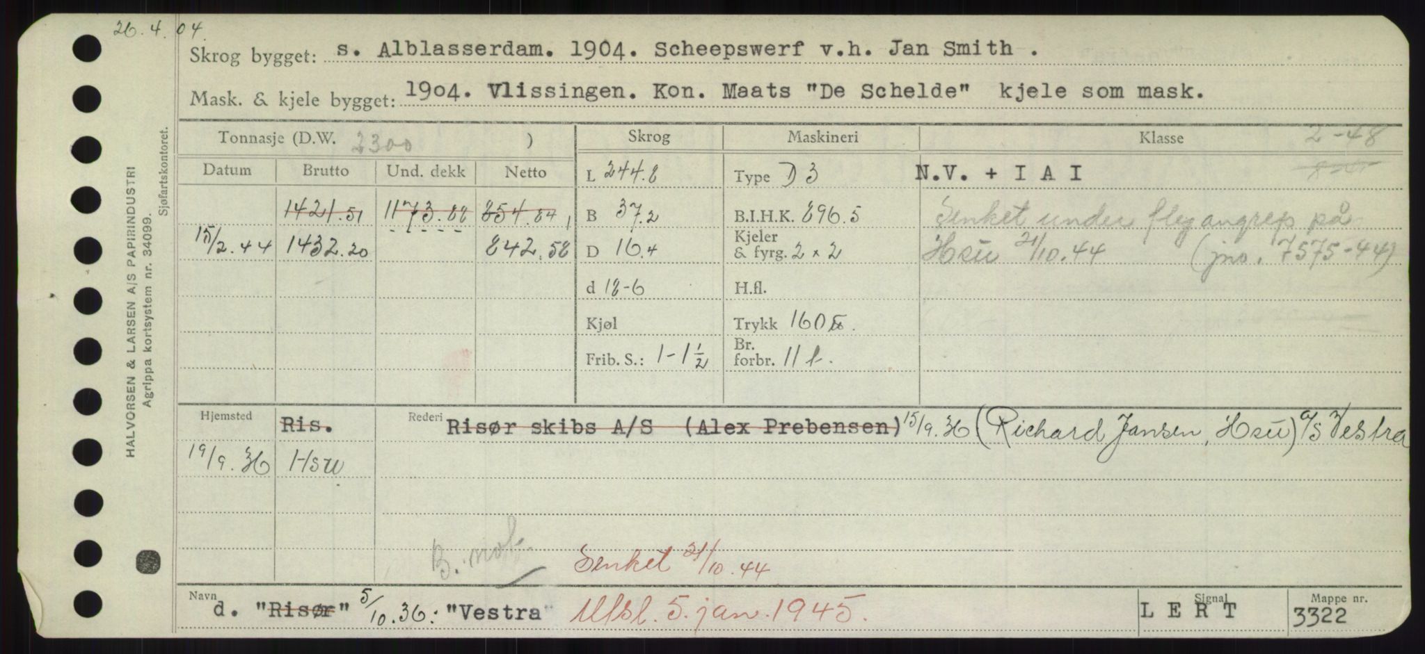 Sjøfartsdirektoratet med forløpere, Skipsmålingen, RA/S-1627/H/Hd/L0040: Fartøy, U-Ve, p. 773