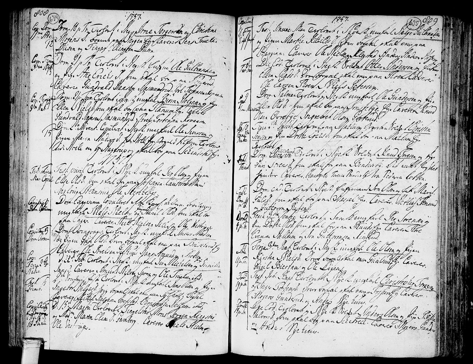 Modum kirkebøker, AV/SAKO-A-234/F/Fa/L0002: Parish register (official) no. 2, 1741-1782, p. 634-635