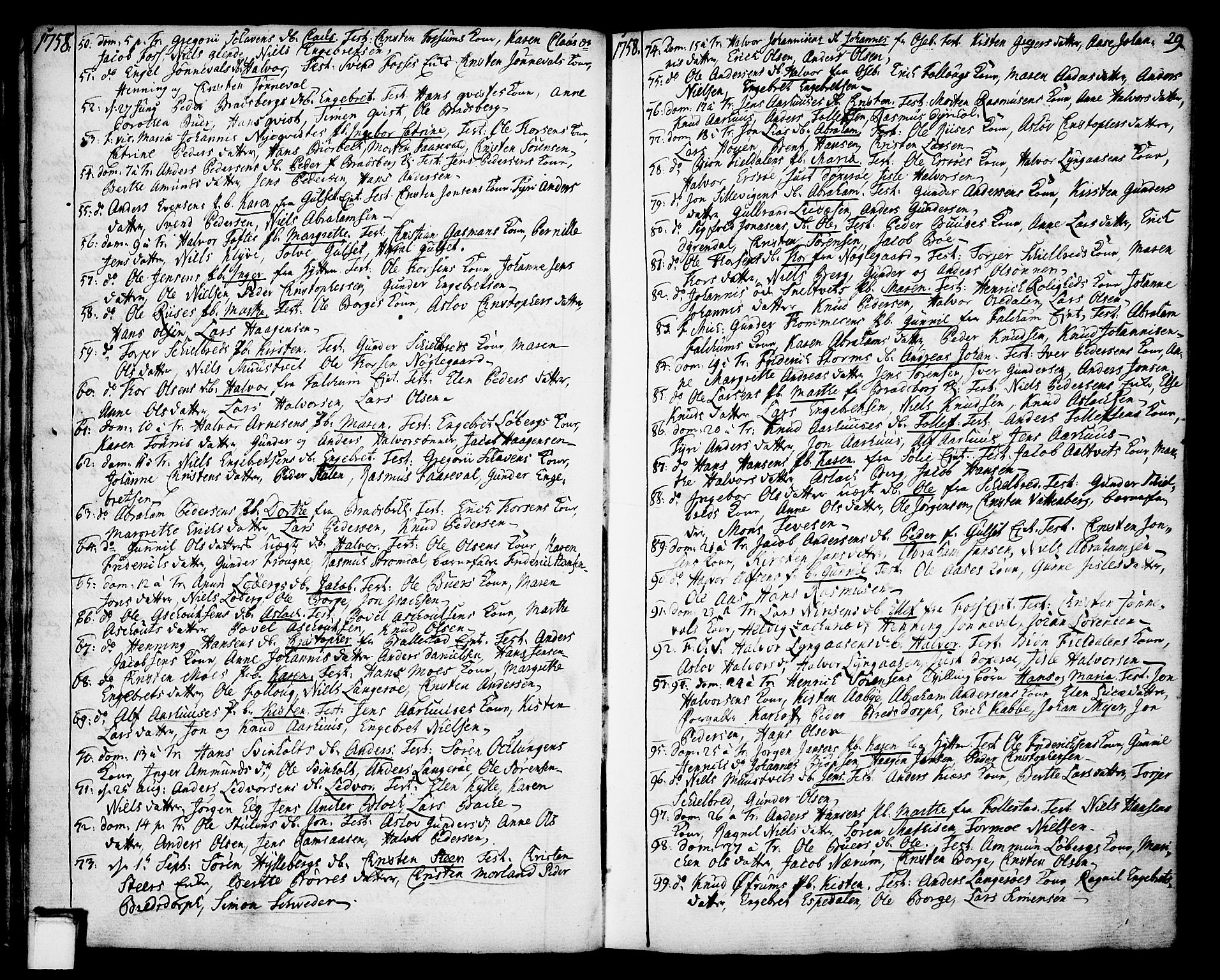 Gjerpen kirkebøker, SAKO/A-265/F/Fa/L0002: Parish register (official) no. I 2, 1747-1795, p. 29