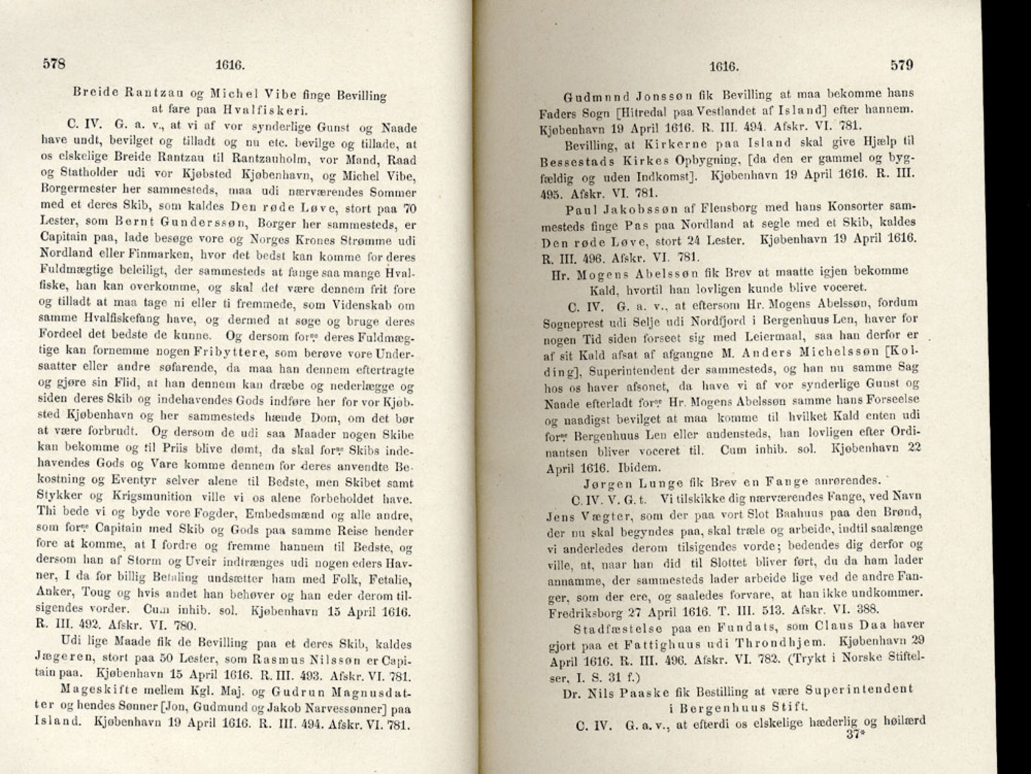 Publikasjoner utgitt av Det Norske Historiske Kildeskriftfond, PUBL/-/-/-: Norske Rigs-Registranter, bind 4, 1603-1618, p. 578-579