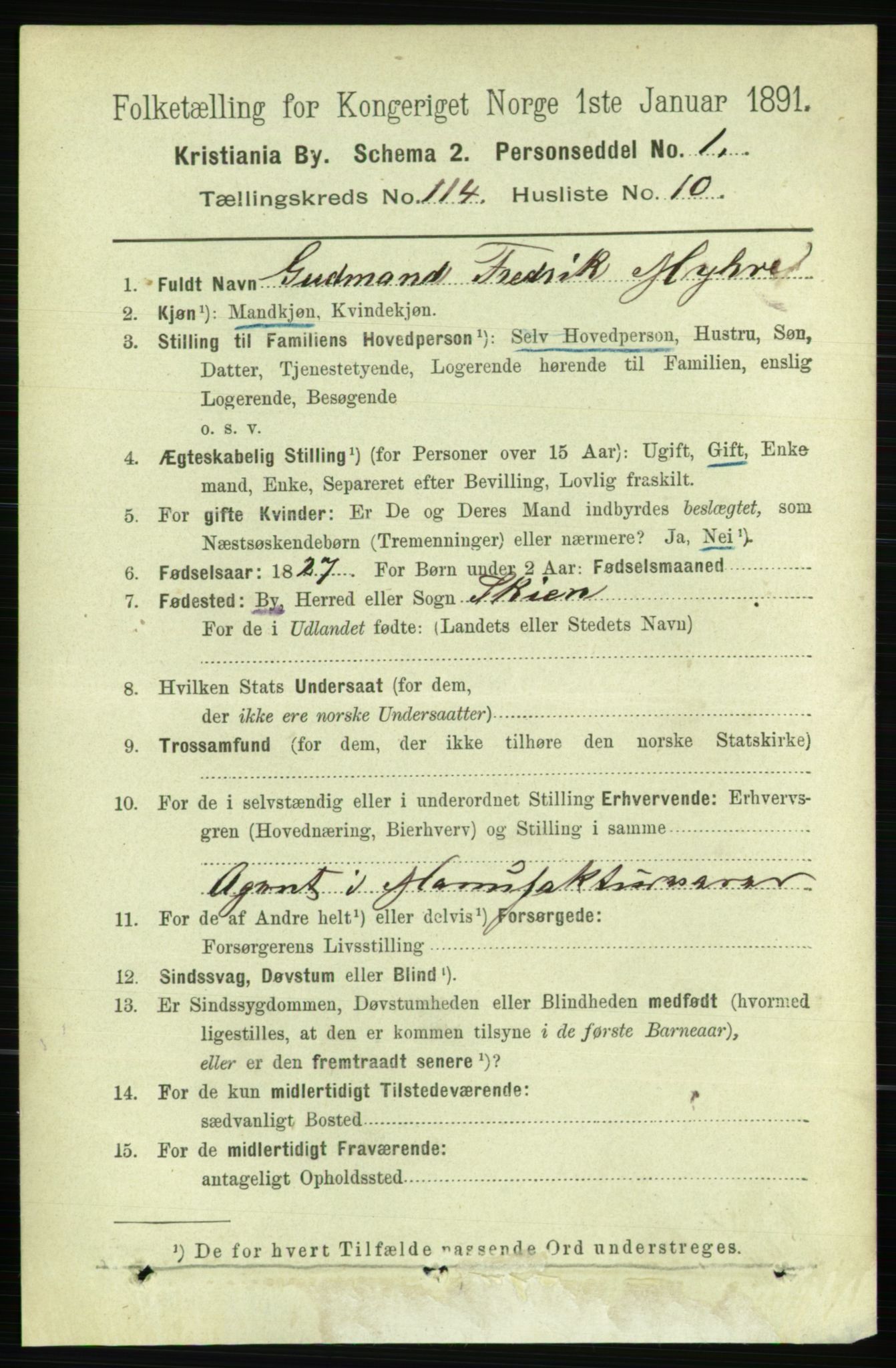 RA, 1891 census for 0301 Kristiania, 1891, p. 61028