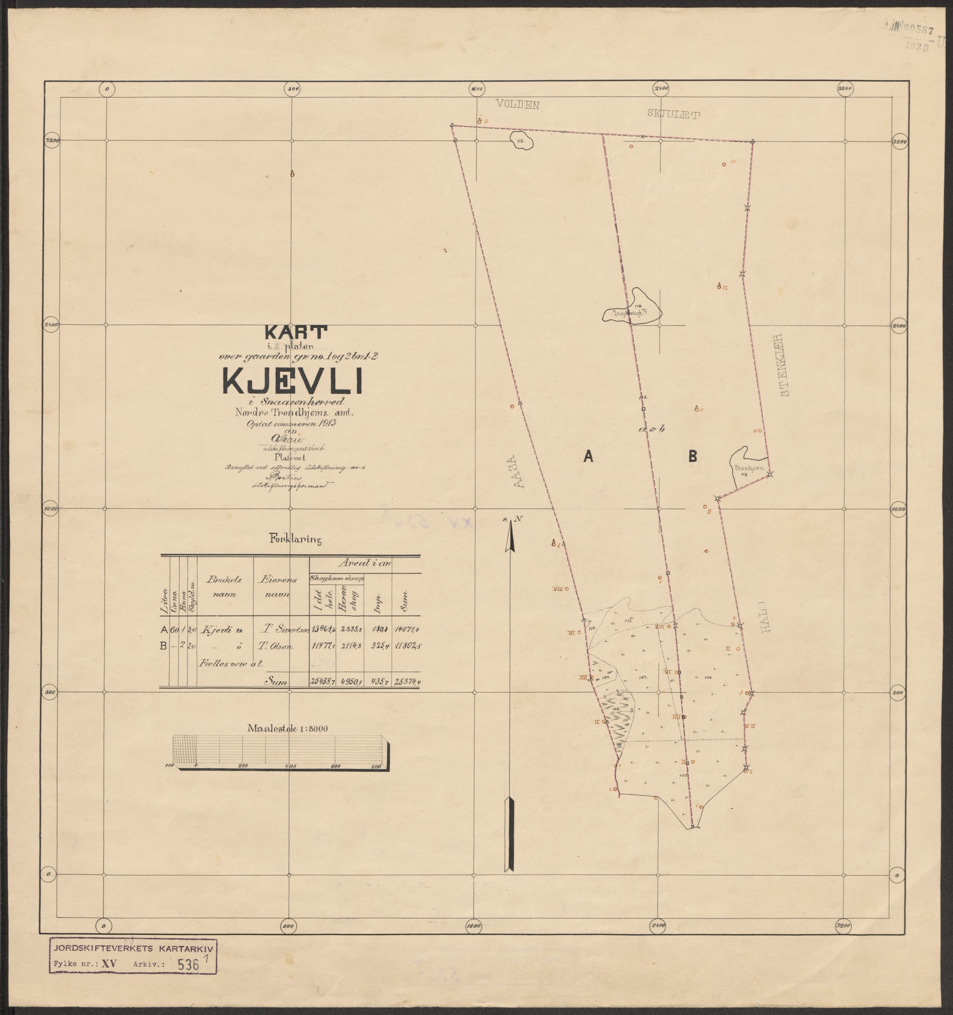 Jordskifteverkets kartarkiv, AV/RA-S-3929/T, 1859-1988, p. 678