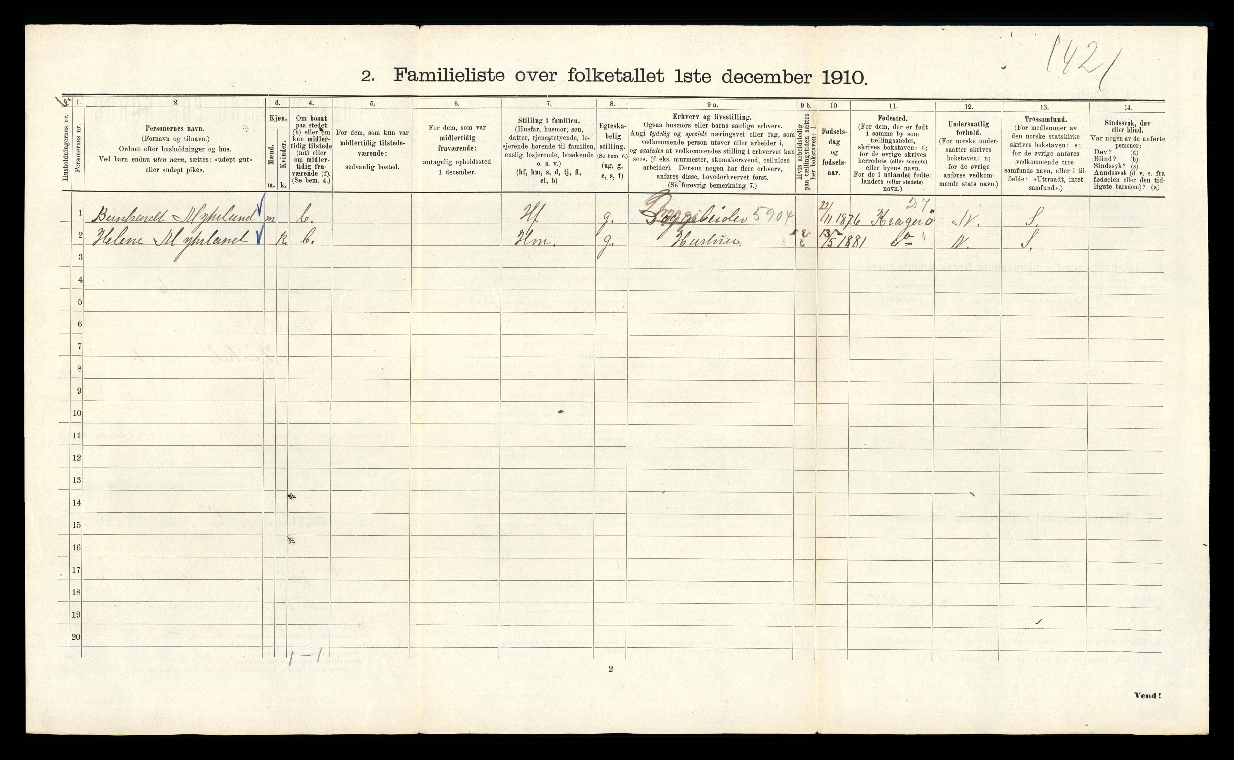 RA, 1910 census for Kristiania, 1910, p. 119090