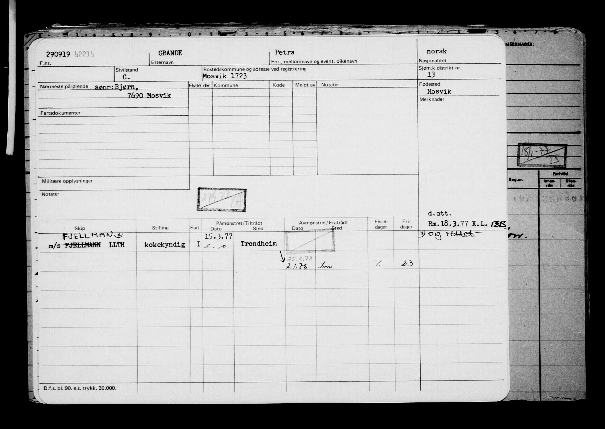 Direktoratet for sjømenn, AV/RA-S-3545/G/Gb/L0172: Hovedkort, 1919, p. 282