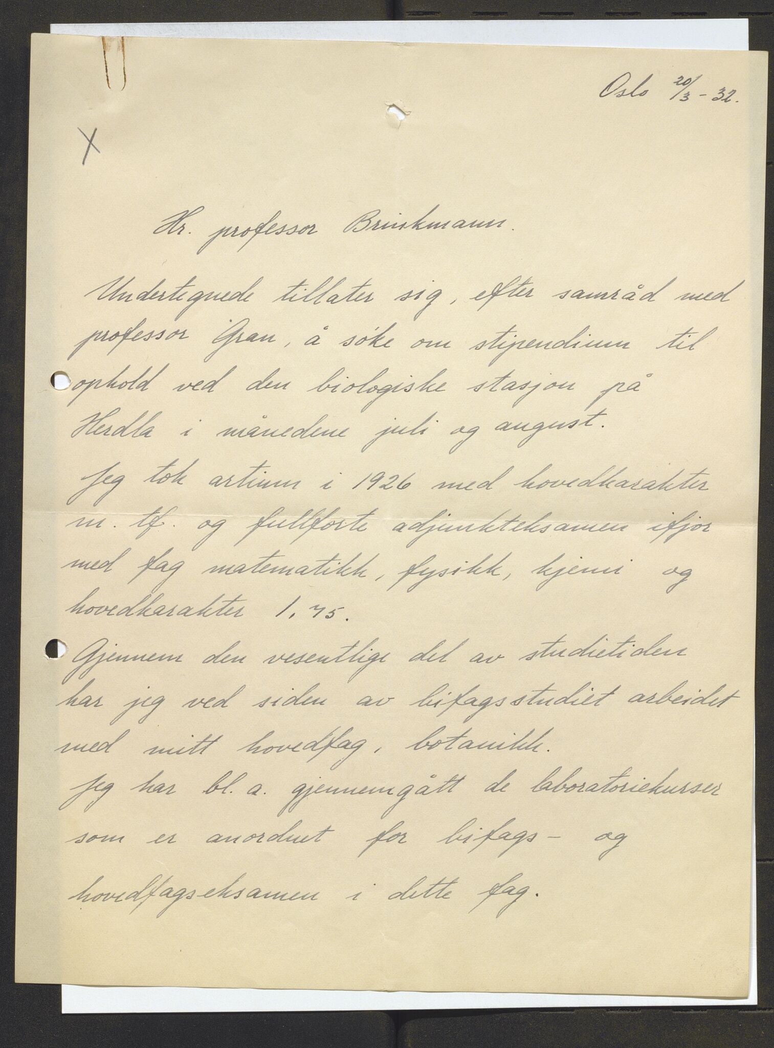 Bergens Museum, AV/SAB-A-17301/13/D/L0002: Korrespondanse , 1928-1940, p. 484