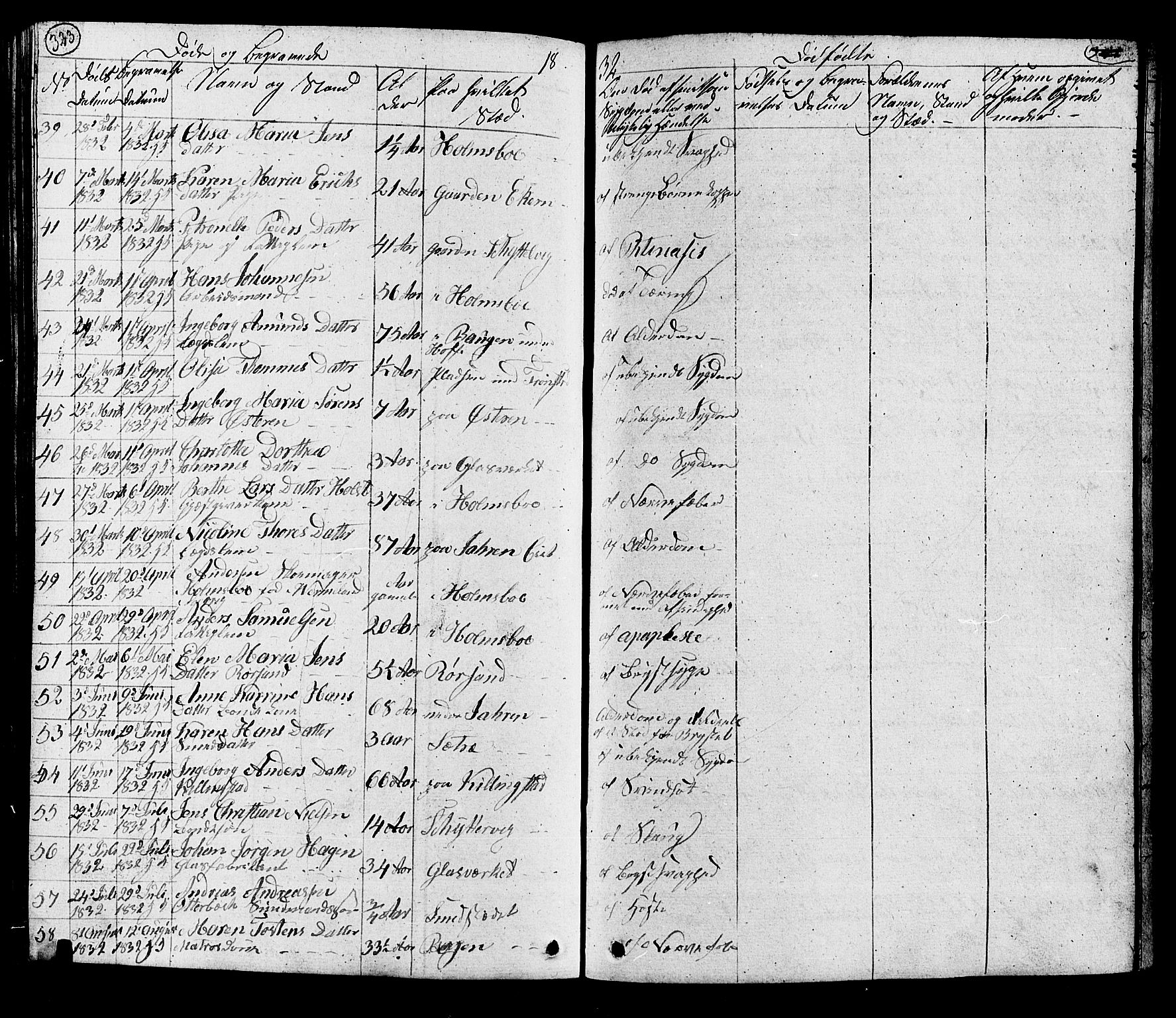 Hurum kirkebøker, AV/SAKO-A-229/G/Ga/L0002: Parish register (copy) no. I 2, 1827-1857, p. 323