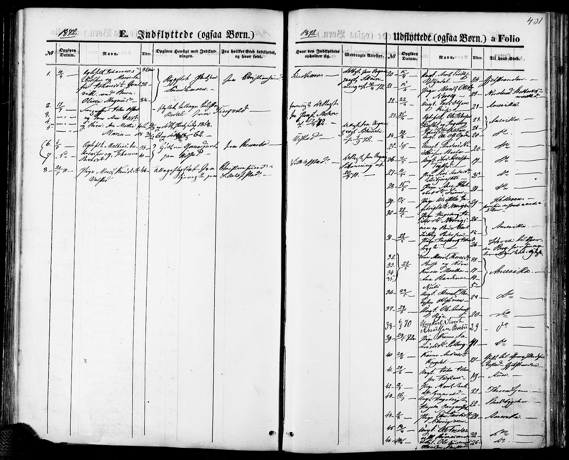 Ministerialprotokoller, klokkerbøker og fødselsregistre - Sør-Trøndelag, SAT/A-1456/668/L0807: Parish register (official) no. 668A07, 1870-1880, p. 431