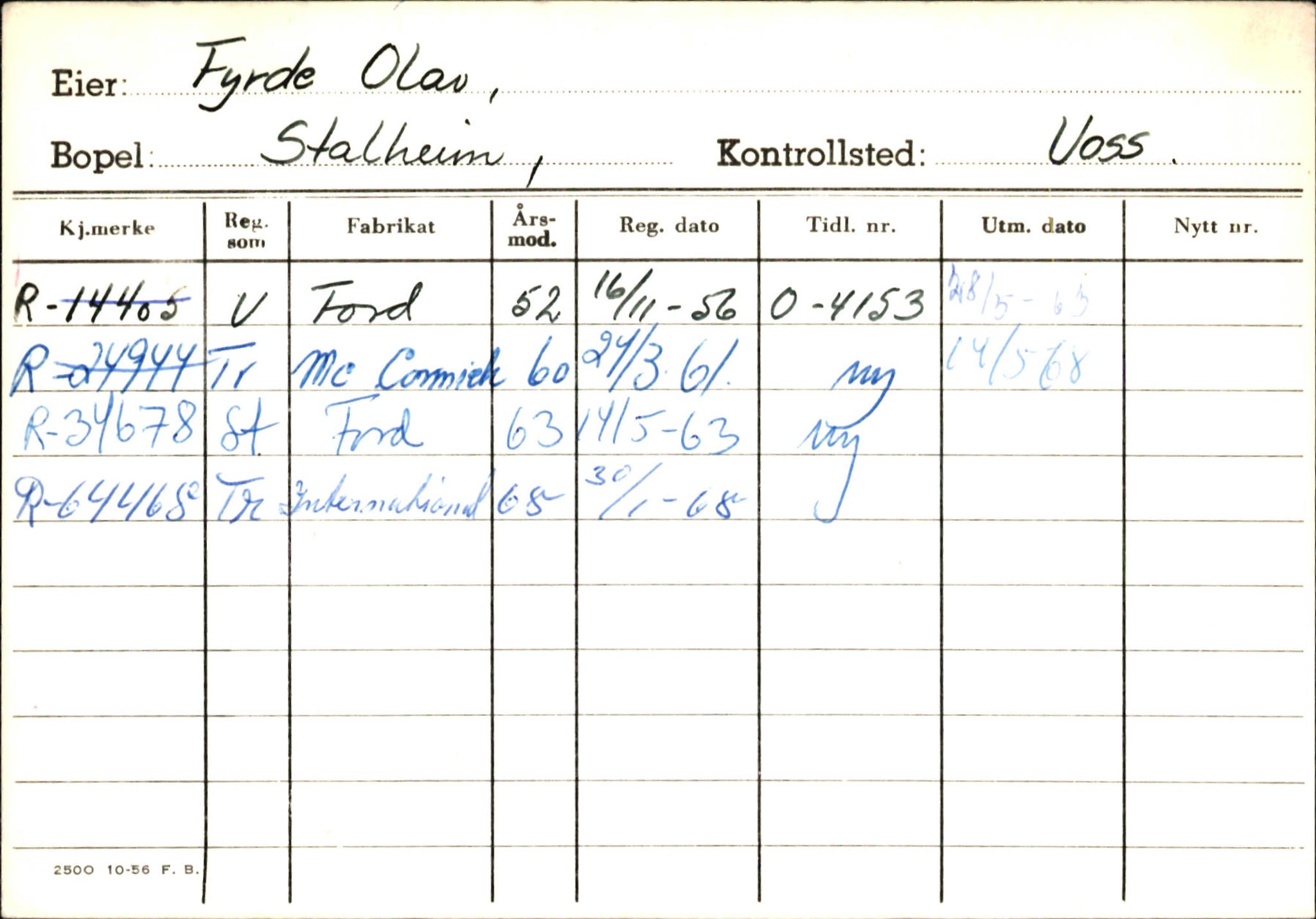 Statens vegvesen, Hordaland vegkontor, AV/SAB-A-5201/2/Ha/L0015: R-eierkort F-G, 1920-1971, p. 125