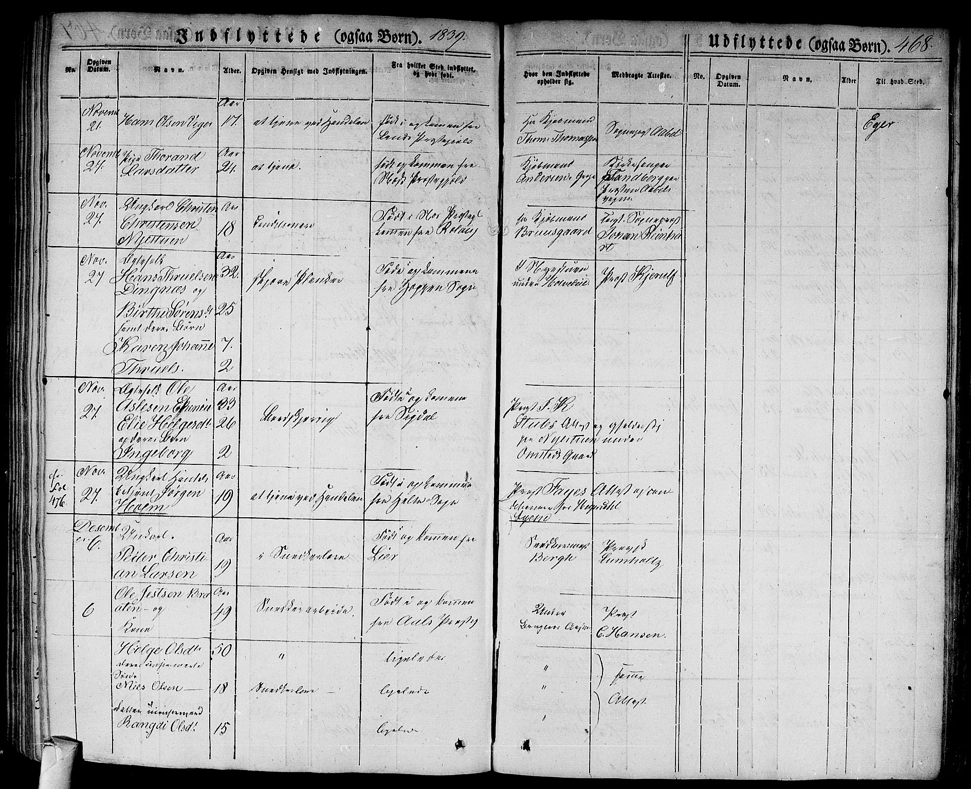 Bragernes kirkebøker, AV/SAKO-A-6/F/Fb/L0001: Parish register (official) no. II 1, 1830-1847, p. 468