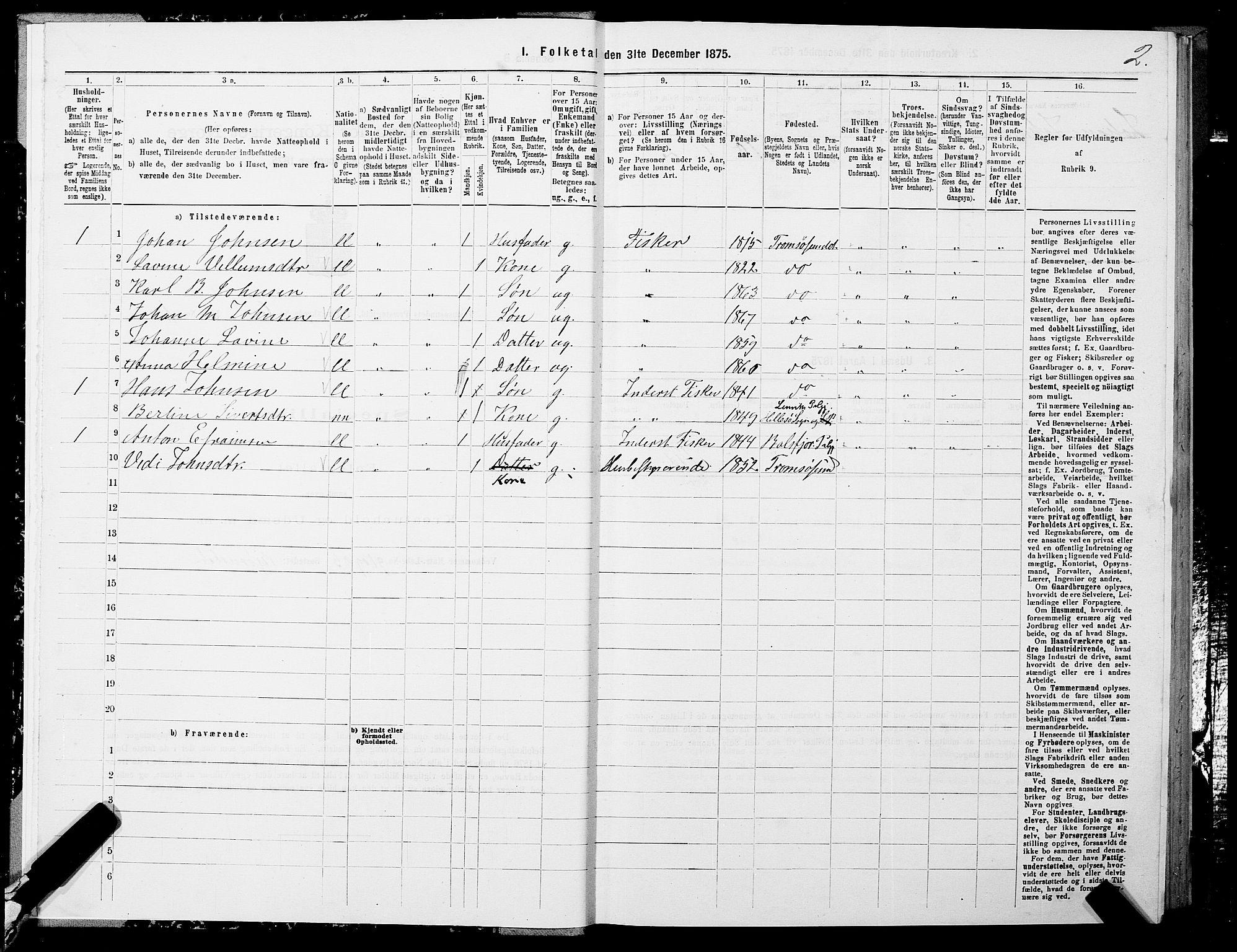 SATØ, 1875 census for 1934P Tromsøysund, 1875, p. 4002