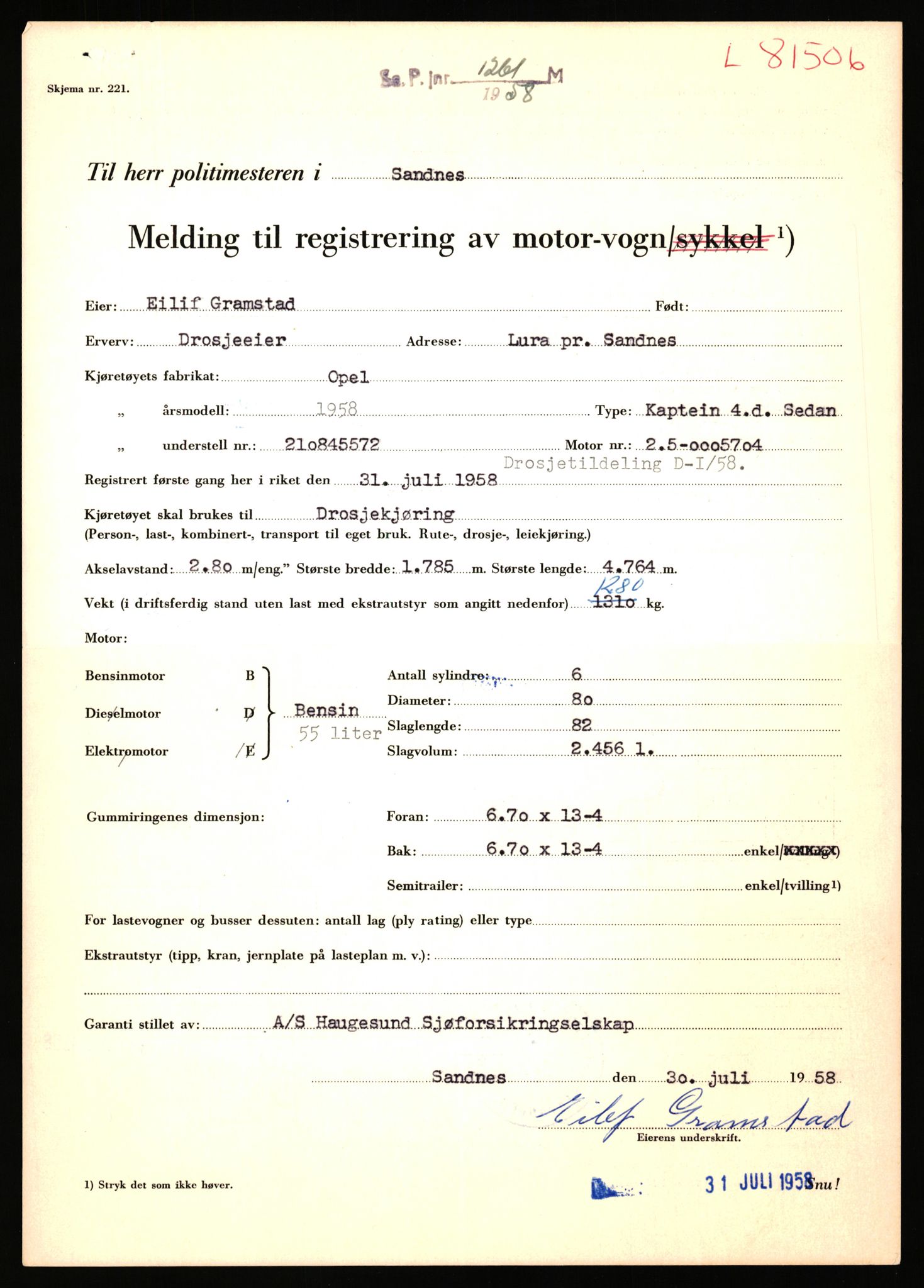 Stavanger trafikkstasjon, AV/SAST-A-101942/0/F/L0071: L-80500 - L-82199, 1930-1971, p. 1733