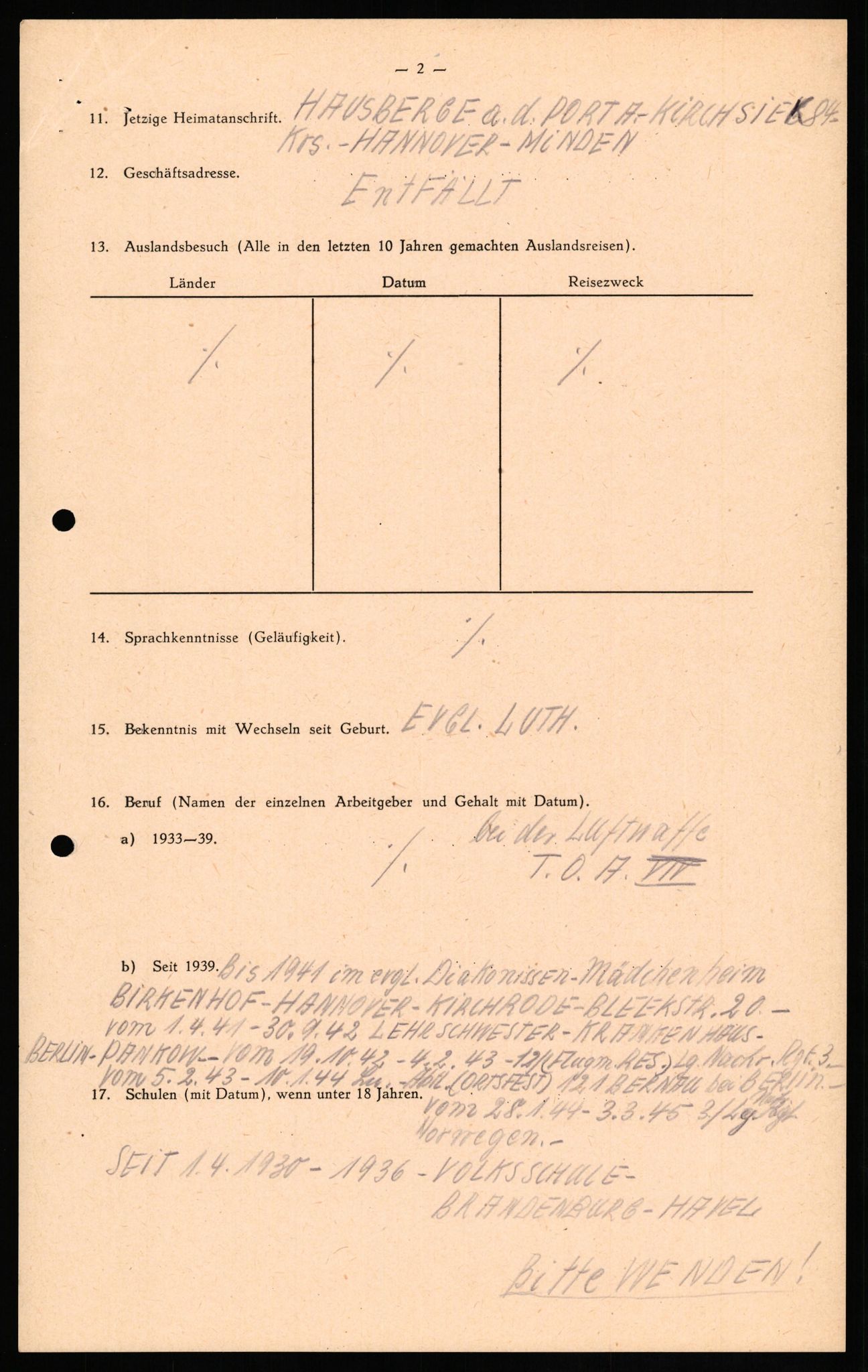 Forsvaret, Forsvarets overkommando II, AV/RA-RAFA-3915/D/Db/L0024: CI Questionaires. Tyske okkupasjonsstyrker i Norge. Tyskere., 1945-1946, p. 295