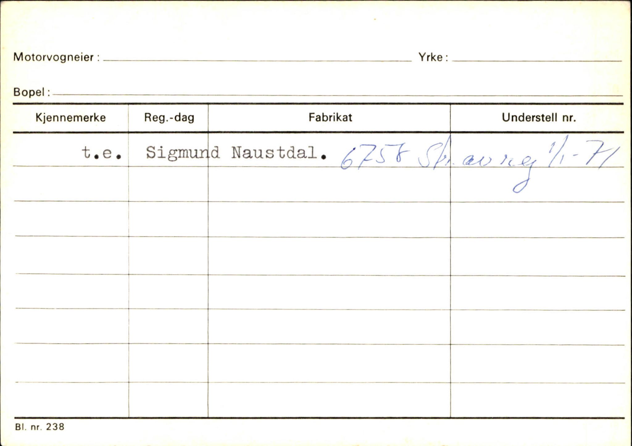 Statens vegvesen, Sogn og Fjordane vegkontor, SAB/A-5301/4/F/L0129: Eigarregistrer Eid A-S, 1945-1975, p. 4
