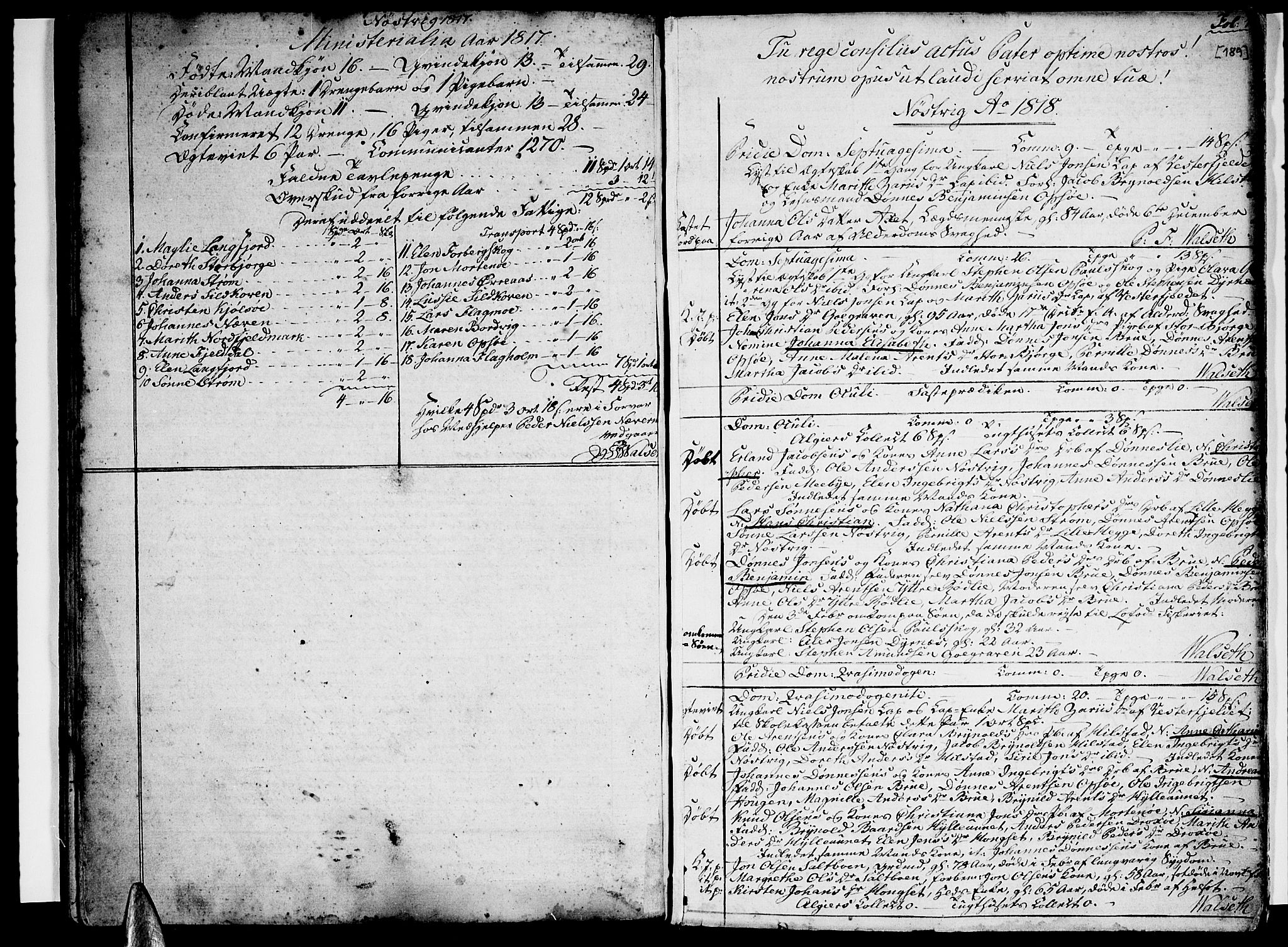 Ministerialprotokoller, klokkerbøker og fødselsregistre - Nordland, SAT/A-1459/814/L0222: Parish register (official) no. 814A03, 1752-1819, p. 189