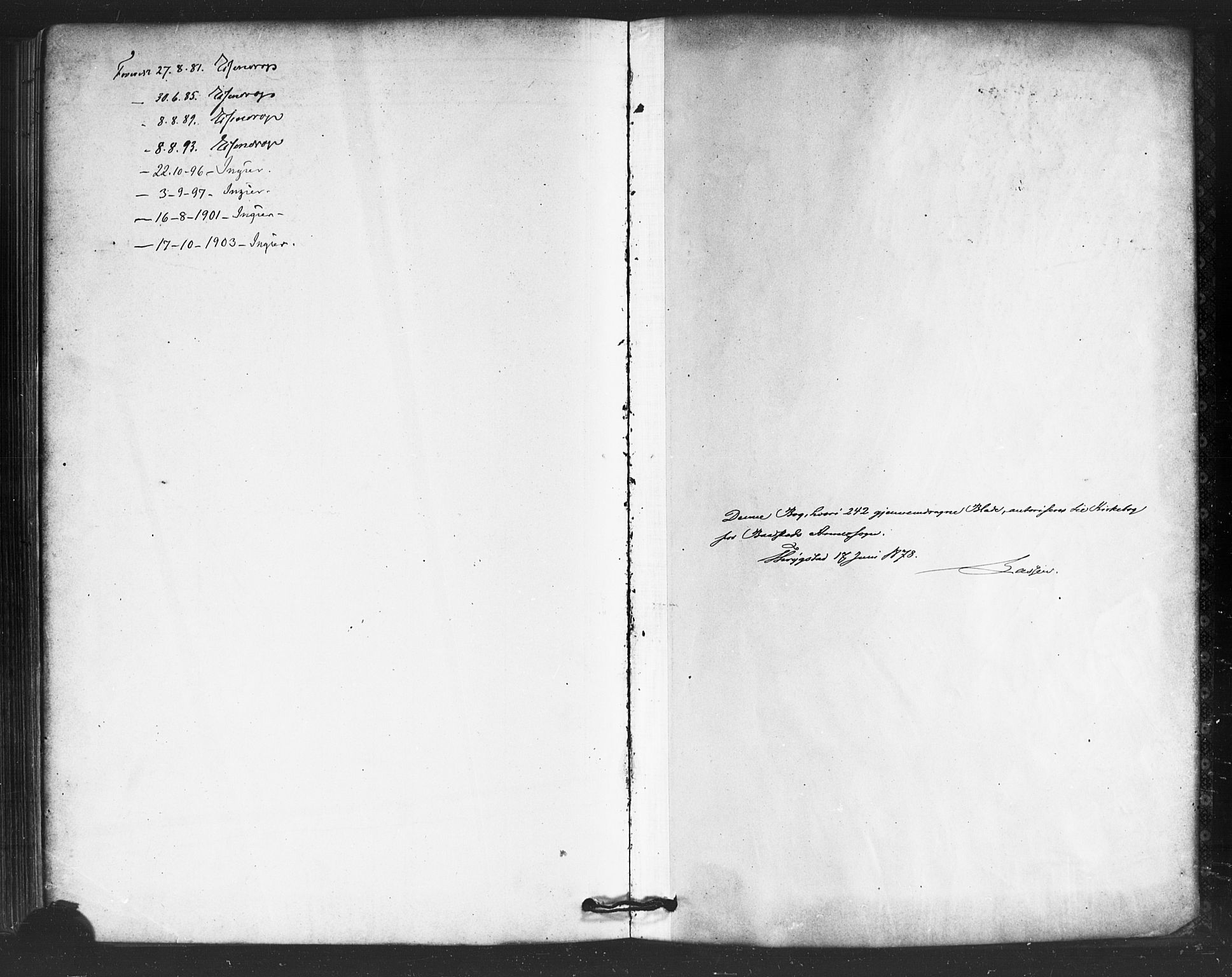 Trøgstad prestekontor Kirkebøker, SAO/A-10925/F/Fb/L0001: Parish register (official) no. II 1, 1878-1902