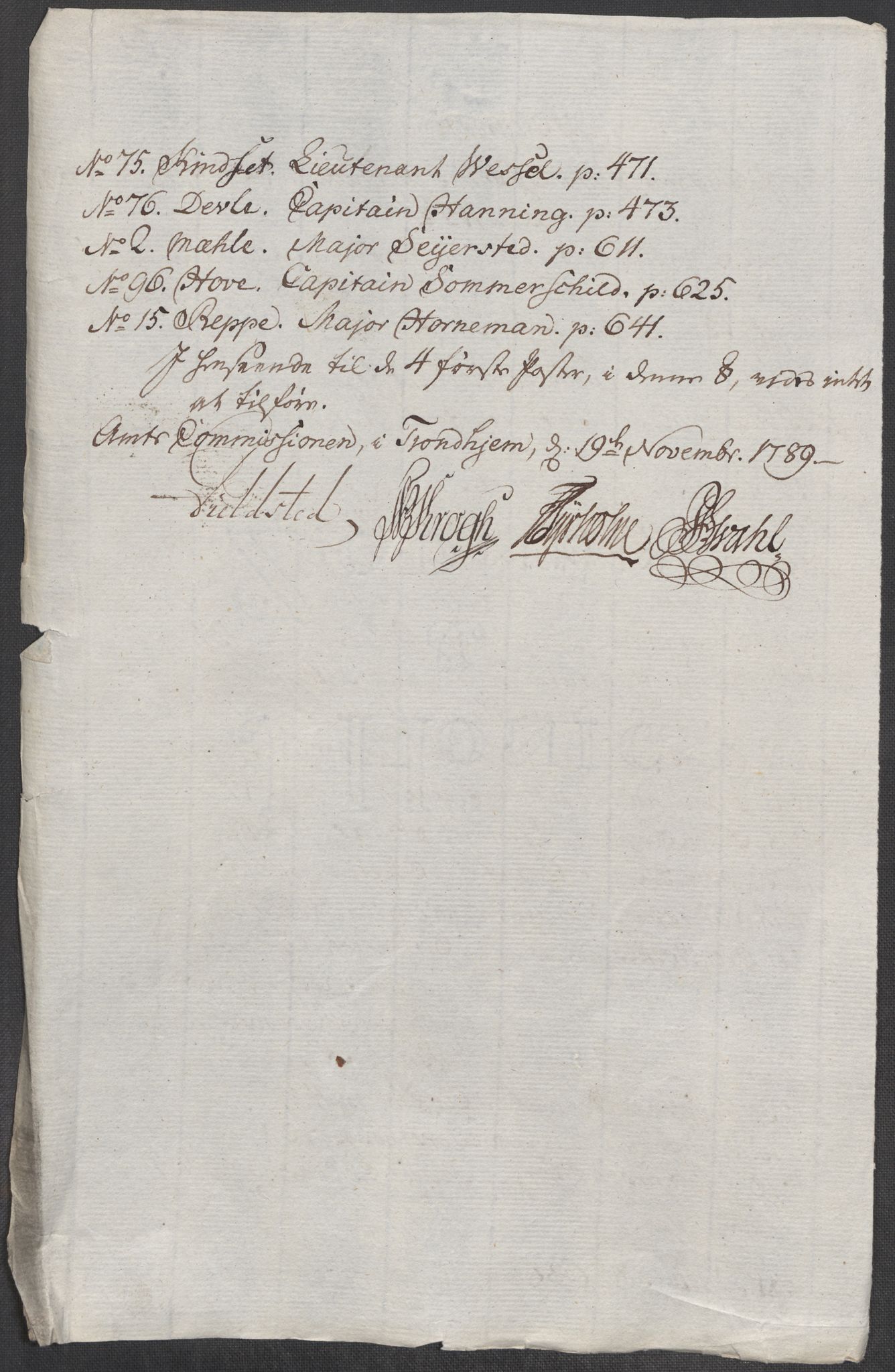 Rentekammeret inntil 1814, Reviderte regnskaper, Mindre regnskaper, AV/RA-EA-4068/Rf/Rfe/L0045: Stavanger, Stjørdal og Verdal fogderi, 1789, p. 138