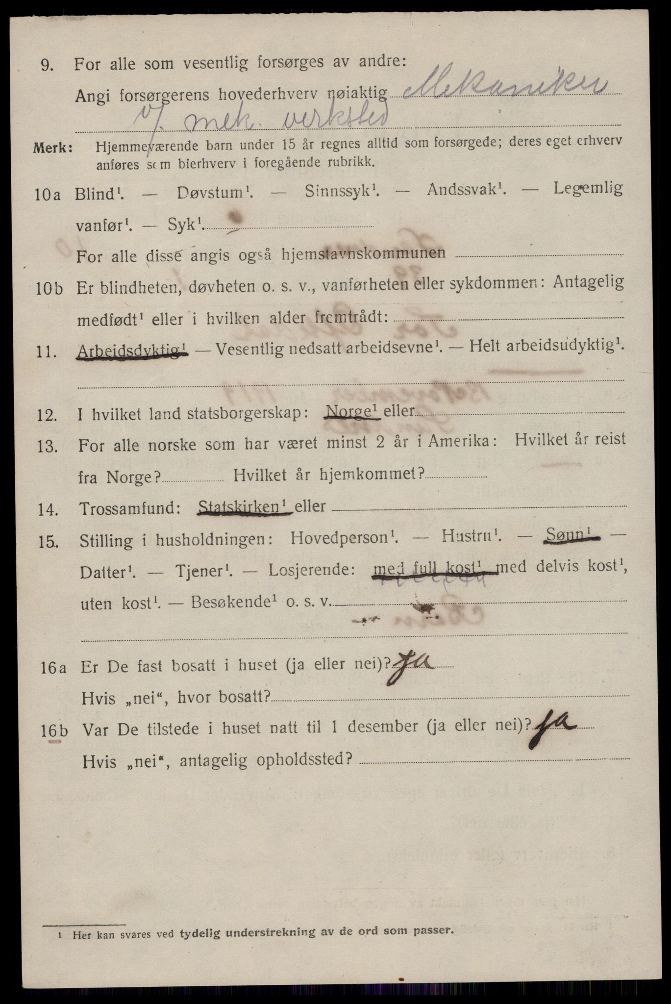 SAST, 1920 census for Sandnes, 1920, p. 7223