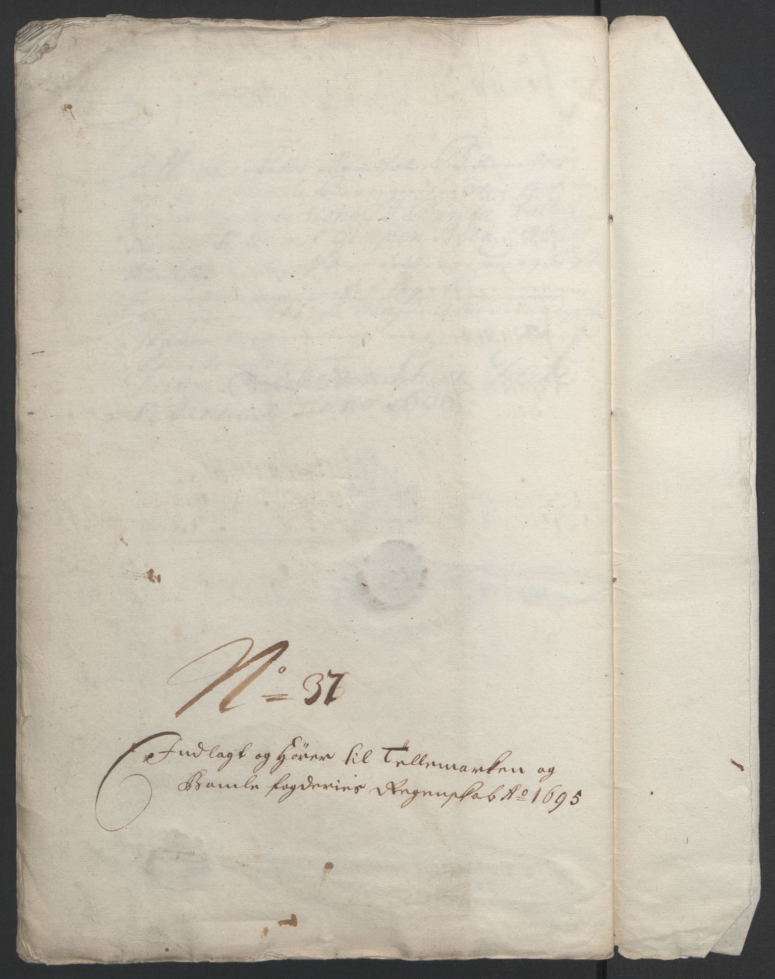Rentekammeret inntil 1814, Reviderte regnskaper, Fogderegnskap, RA/EA-4092/R36/L2093: Fogderegnskap Øvre og Nedre Telemark og Bamble, 1695, p. 546