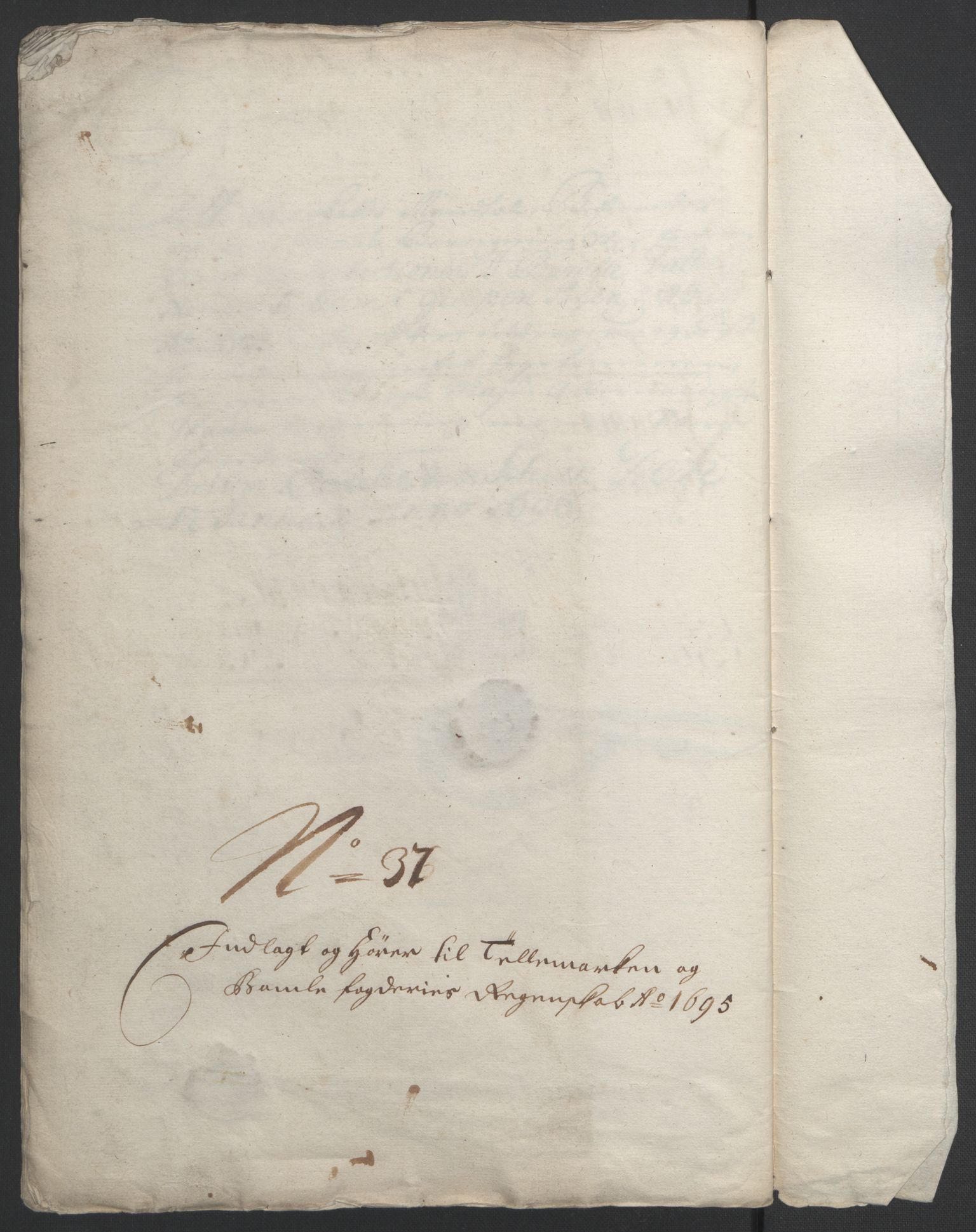 Rentekammeret inntil 1814, Reviderte regnskaper, Fogderegnskap, AV/RA-EA-4092/R36/L2093: Fogderegnskap Øvre og Nedre Telemark og Bamble, 1695, p. 546