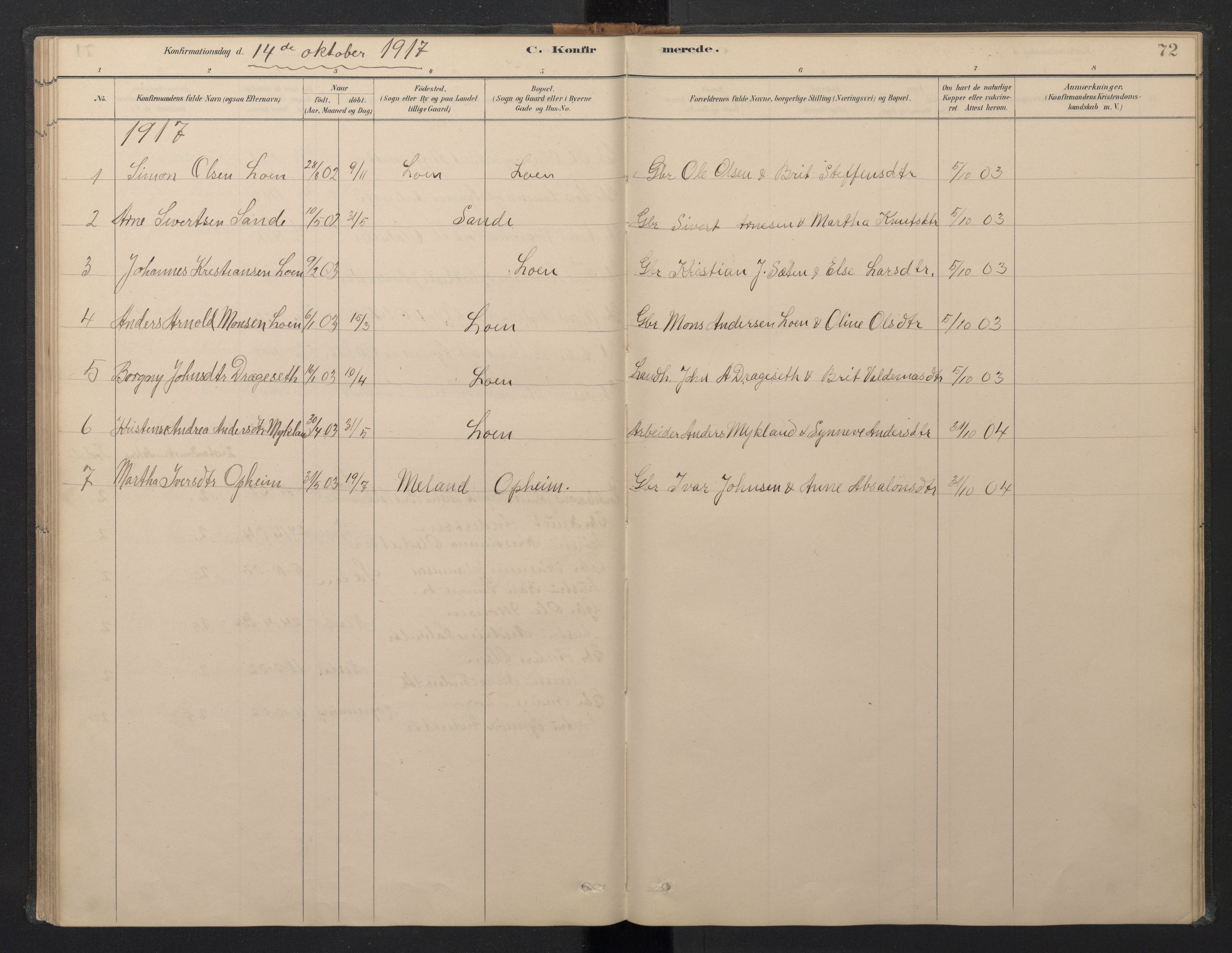 Stryn Sokneprestembete, AV/SAB-A-82501: Parish register (copy) no. B 3, 1881-1918, p. 71b-72a