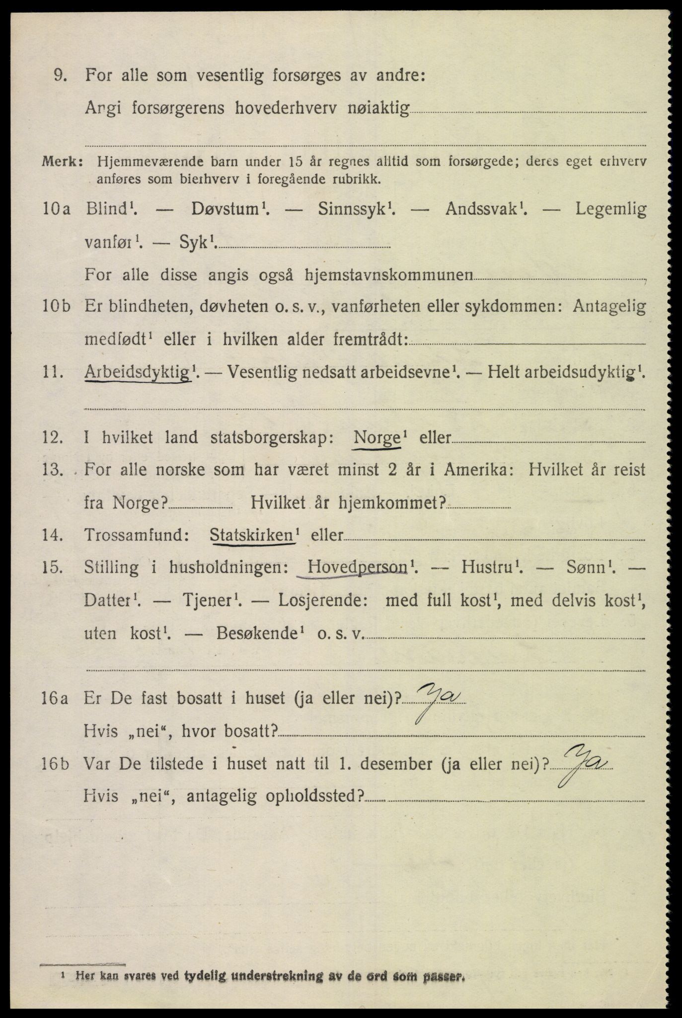 SAK, 1920 census for Vennesla, 1920, p. 4301