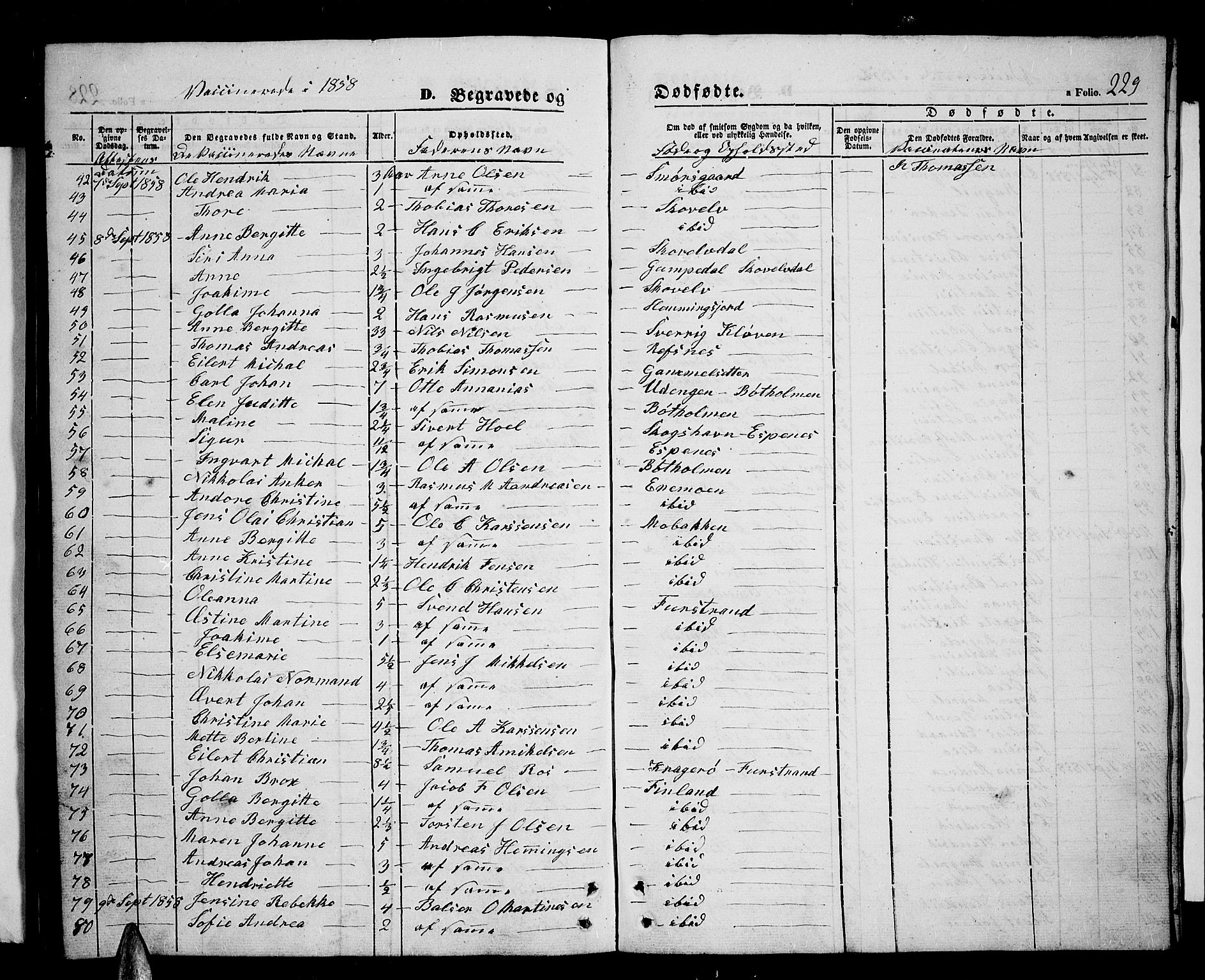 Tranøy sokneprestkontor, AV/SATØ-S-1313/I/Ia/Iab/L0002klokker: Parish register (copy) no. 2, 1847-1860, p. 229