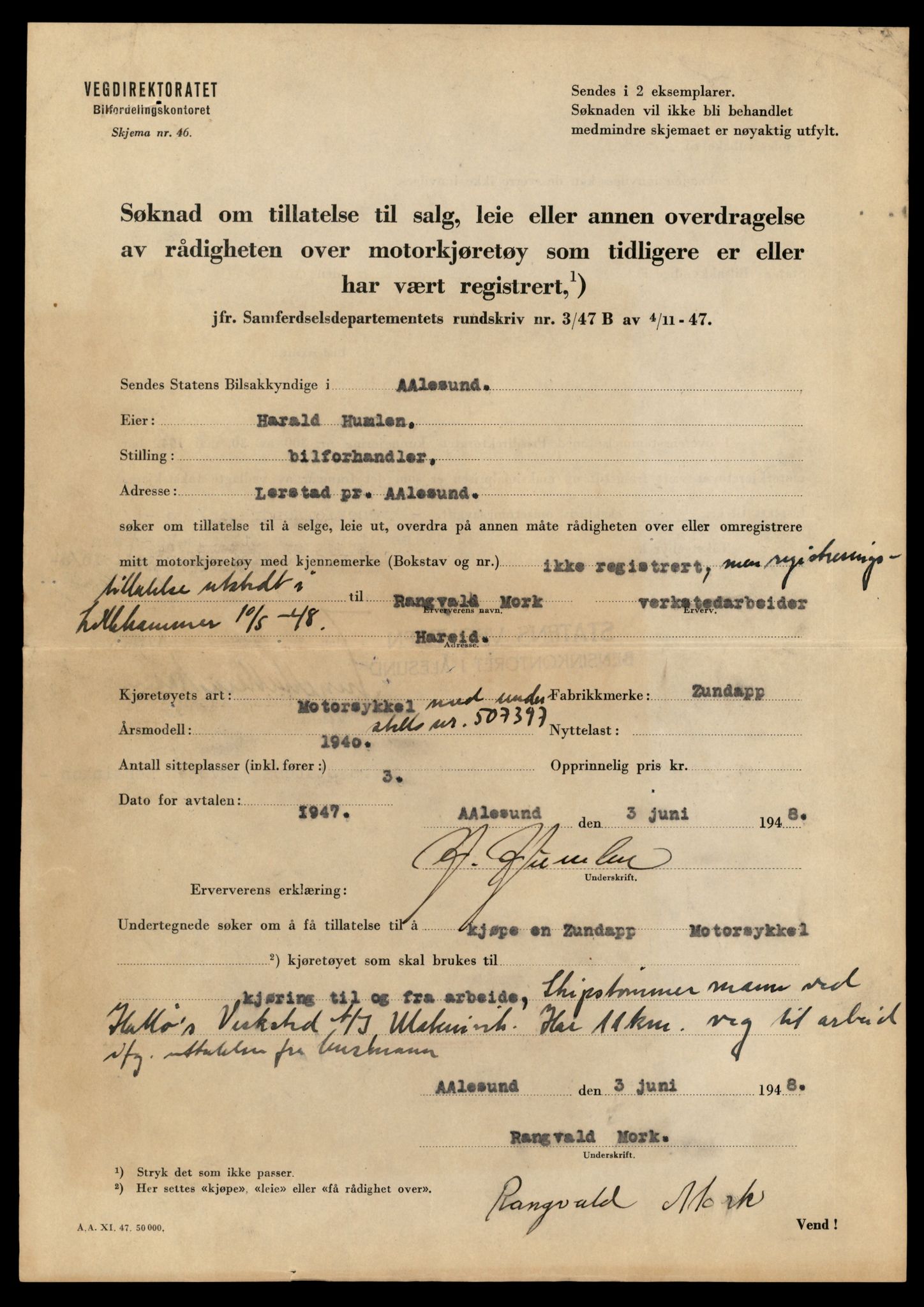 Møre og Romsdal vegkontor - Ålesund trafikkstasjon, AV/SAT-A-4099/F/Fe/L0026: Registreringskort for kjøretøy T 11046 - T 11160, 1927-1998, p. 1335