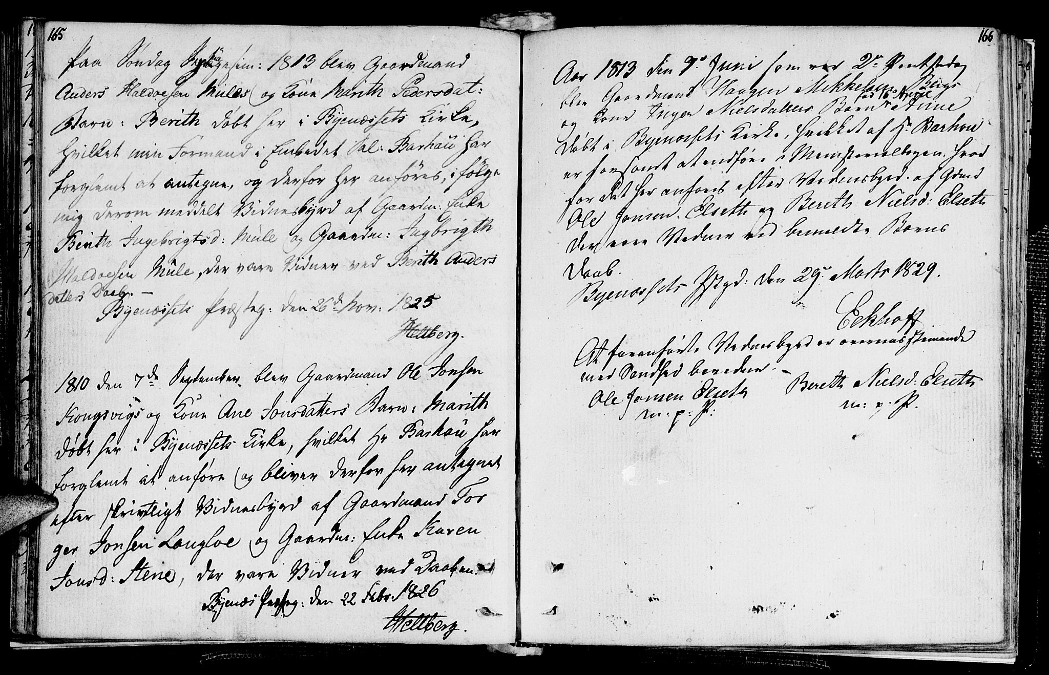 Ministerialprotokoller, klokkerbøker og fødselsregistre - Sør-Trøndelag, SAT/A-1456/612/L0371: Parish register (official) no. 612A05, 1803-1816, p. 165-166