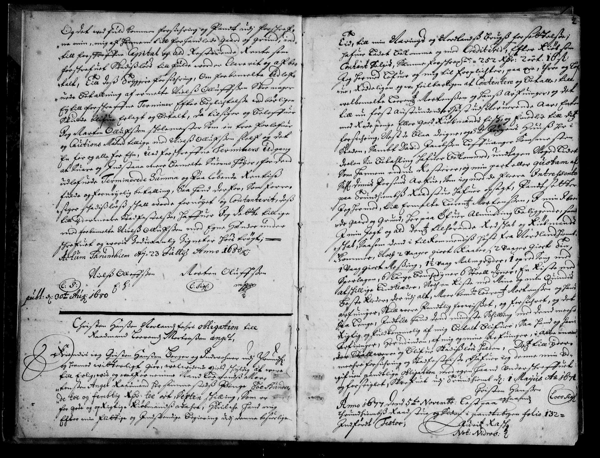 Trondheim byfogd, AV/SAT-A-0003/1/2/2C/L0002: Mortgage book no. 2, 1680-1693, p. 2