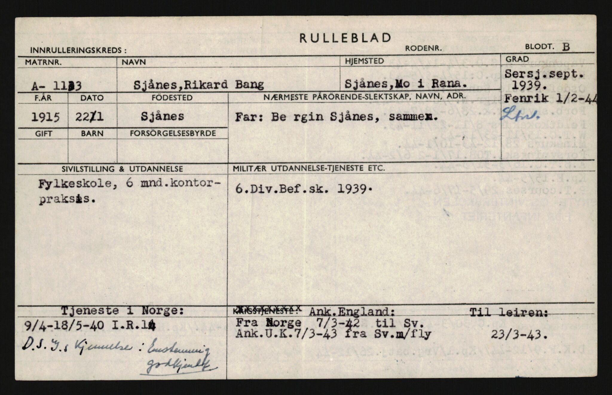 Forsvaret, Sør-Hålogaland landforsvar, AV/RA-RAFA-2552/P/Pa/L0302: Personellmapper for slettet personell, yrkesbefal og vernepliktig befal, født 1913-1916, 1932-1976, p. 386