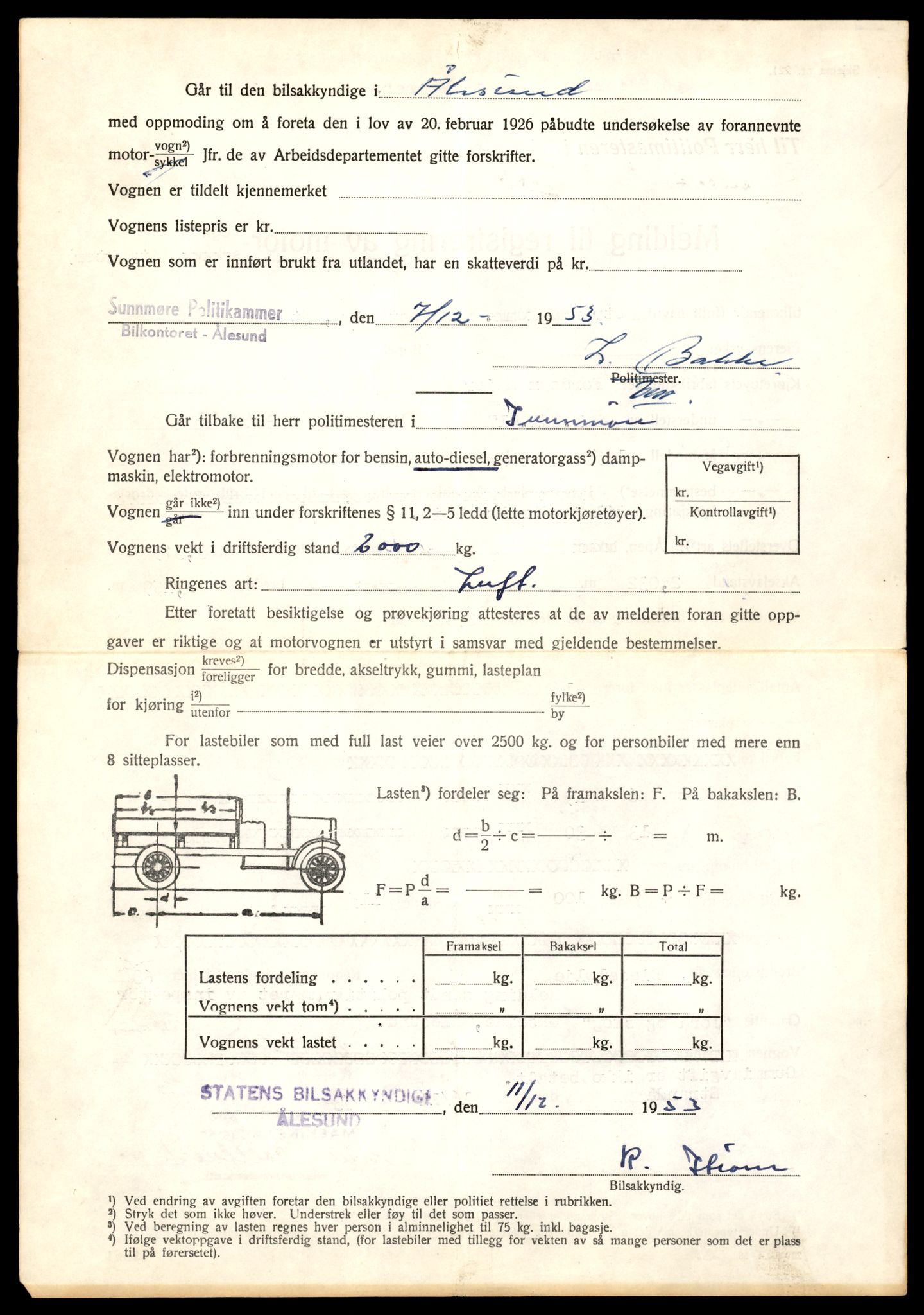 Møre og Romsdal vegkontor - Ålesund trafikkstasjon, AV/SAT-A-4099/F/Fe/L0033: Registreringskort for kjøretøy T 12151 - T 12474, 1927-1998, p. 3306