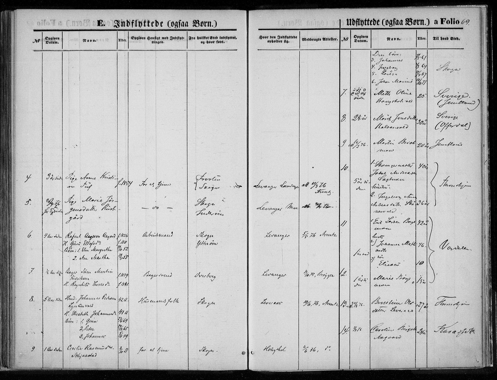 Ministerialprotokoller, klokkerbøker og fødselsregistre - Nord-Trøndelag, AV/SAT-A-1458/720/L0187: Parish register (official) no. 720A04 /1, 1875-1879, p. 69