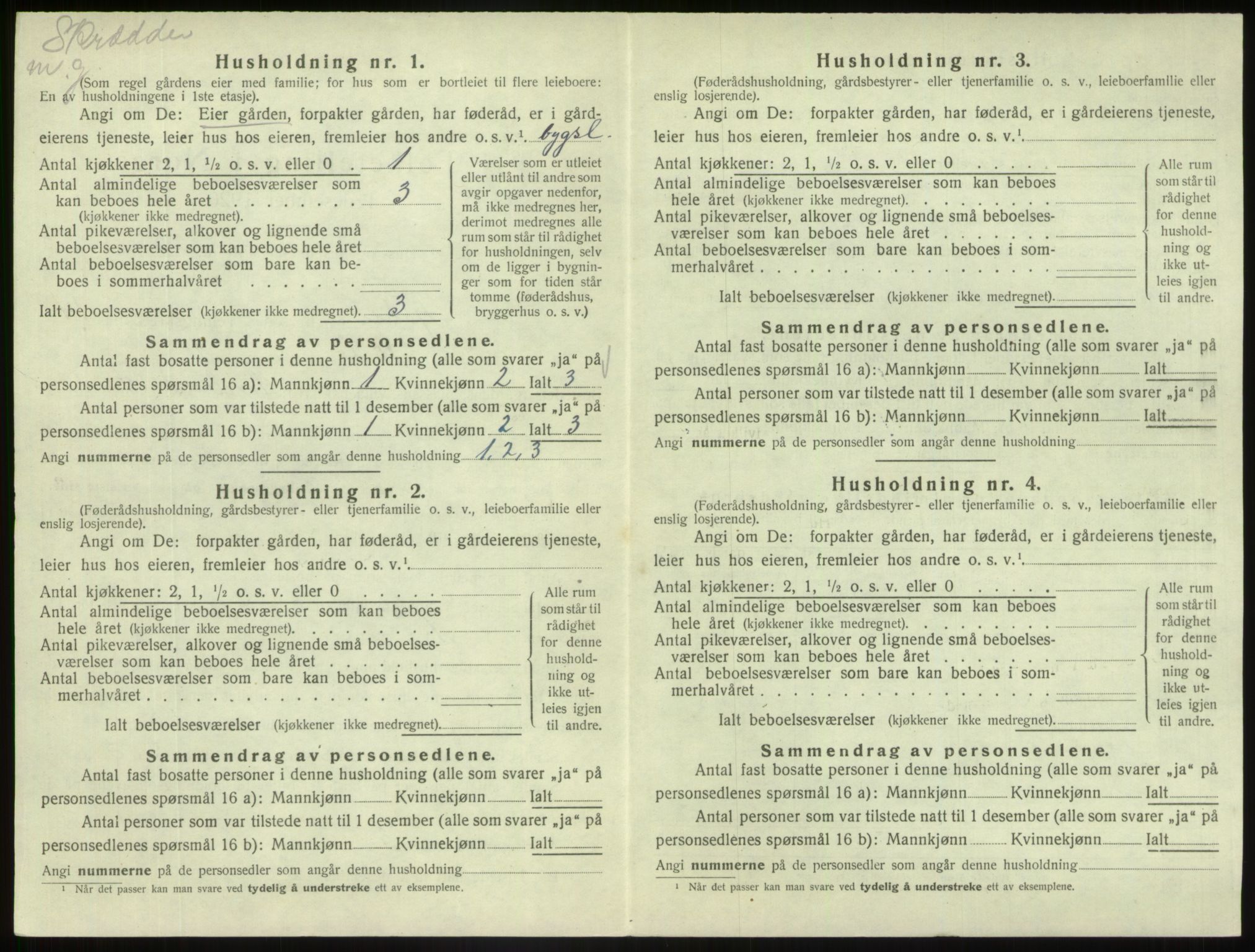 SAB, 1920 census for Fjaler, 1920, p. 1208