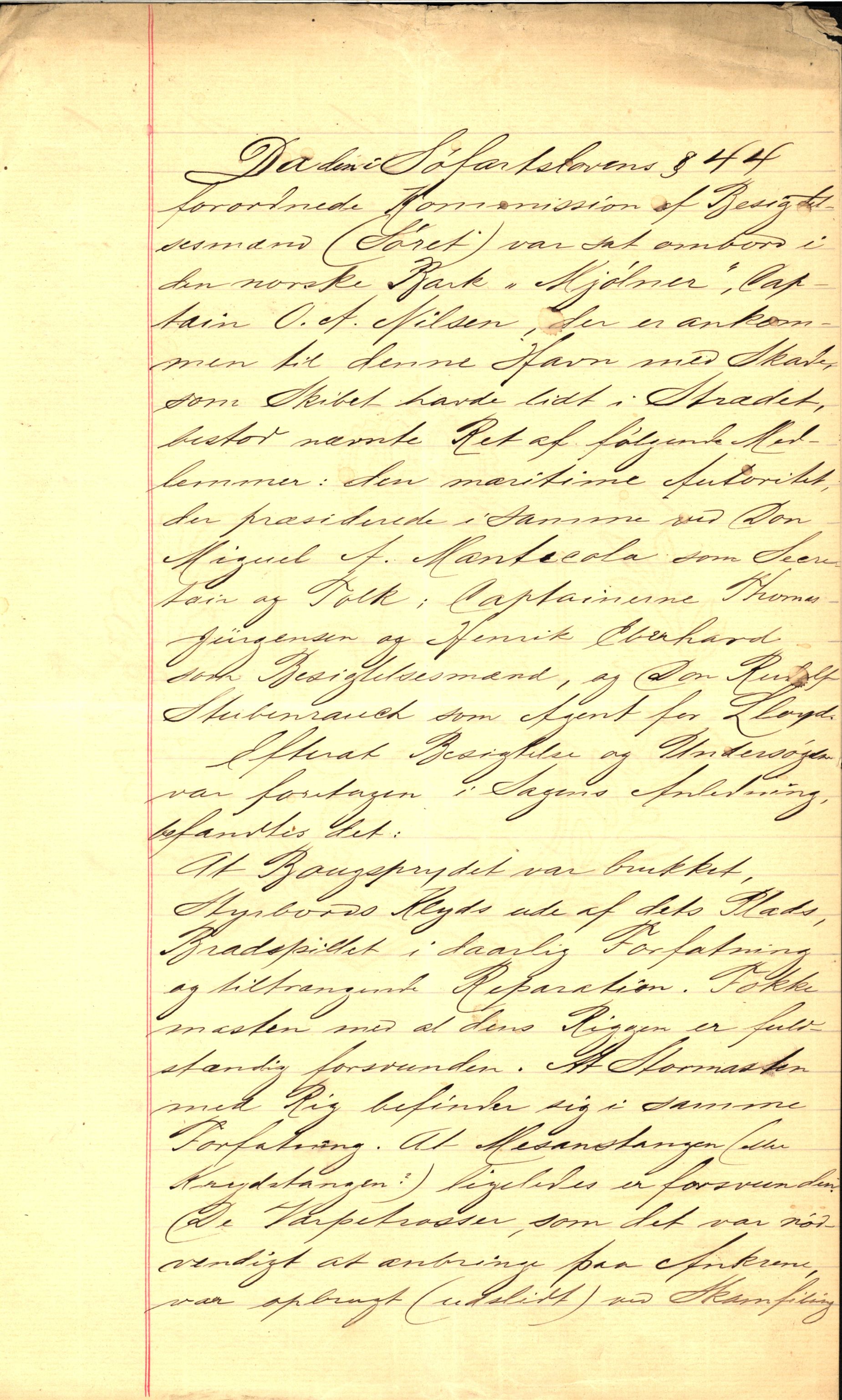 Pa 63 - Østlandske skibsassuranceforening, VEMU/A-1079/G/Ga/L0022/0007: Havaridokumenter / Nyassa, Mjølner, 1888, p. 30