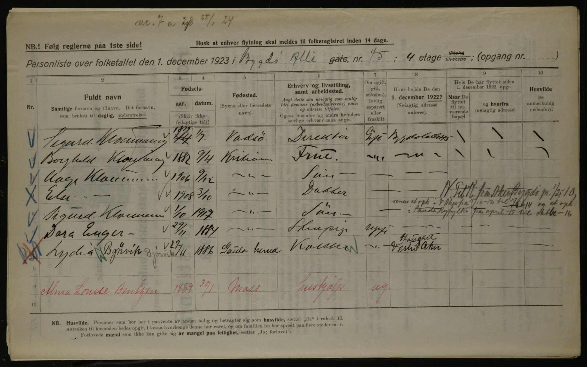 OBA, Municipal Census 1923 for Kristiania, 1923, p. 11681