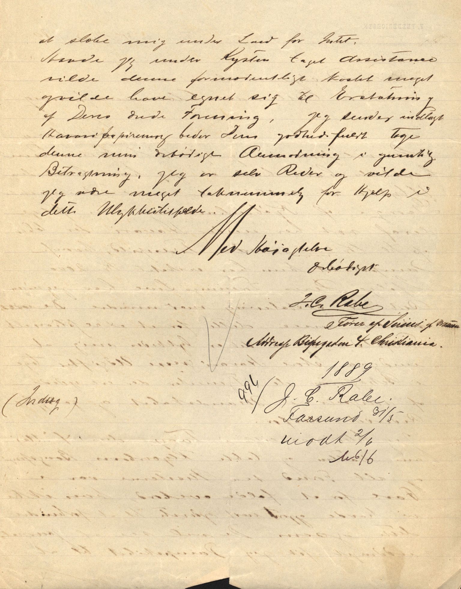 Pa 63 - Østlandske skibsassuranceforening, VEMU/A-1079/G/Ga/L0023/0011: Havaridokumenter / Joanchas, Lympha, Glengarin, Korsvei, Heldine, Sirius, 1889, p. 58