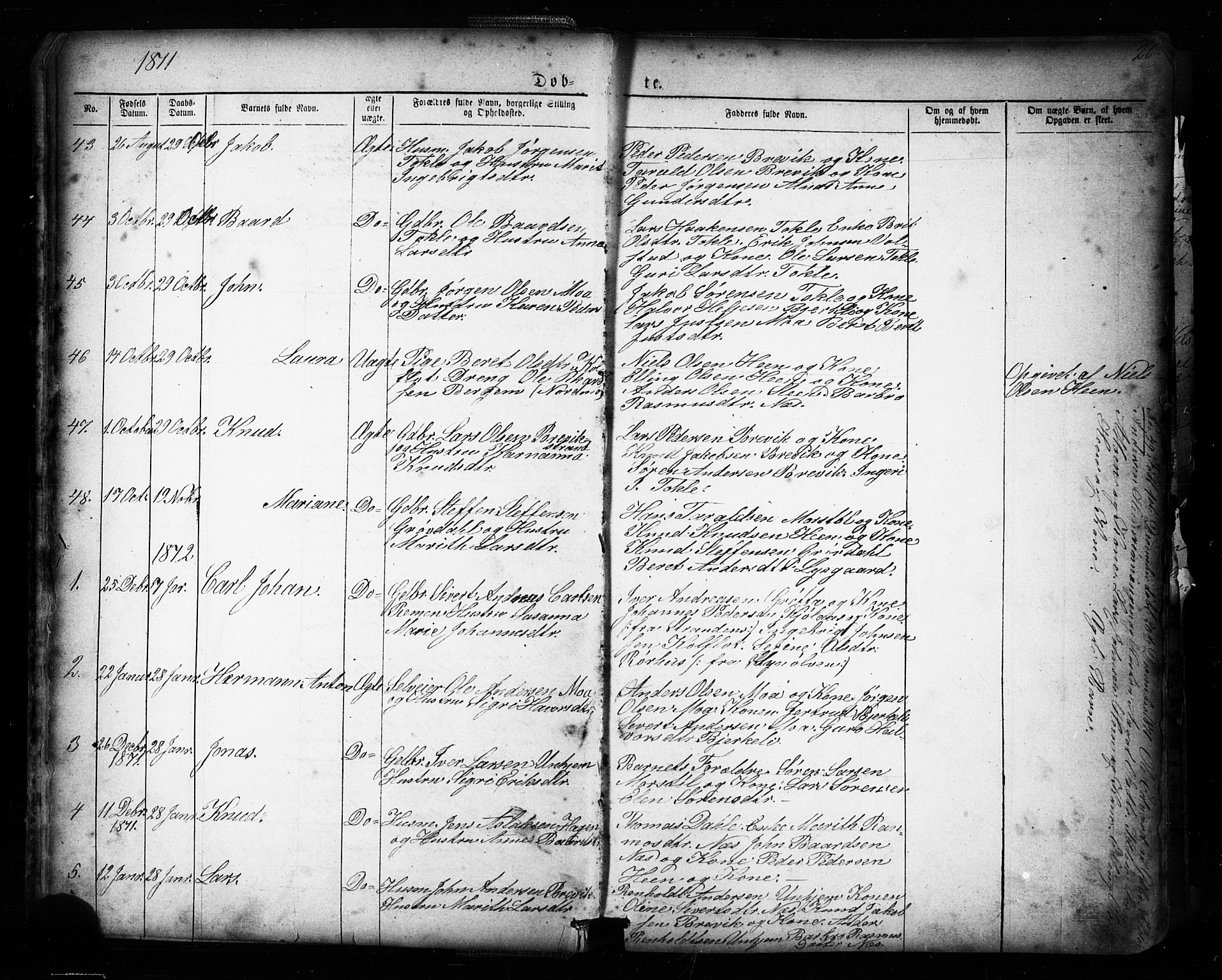Ministerialprotokoller, klokkerbøker og fødselsregistre - Møre og Romsdal, SAT/A-1454/545/L0588: Parish register (copy) no. 545C02, 1867-1902, p. 20