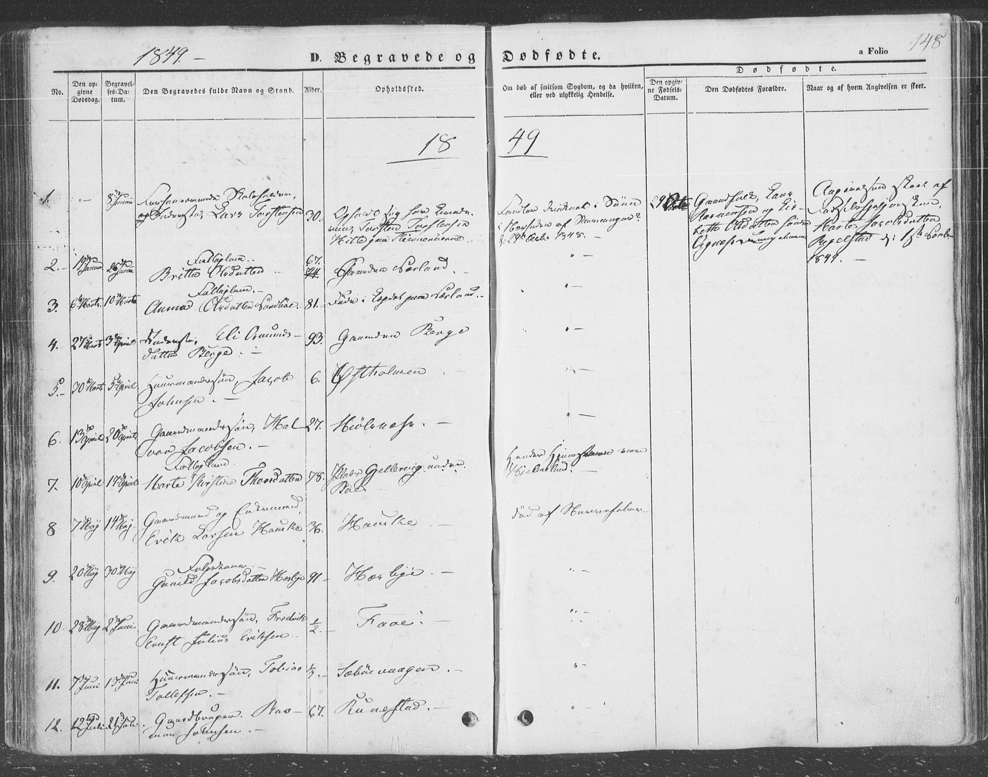 Finnøy sokneprestkontor, SAST/A-101825/H/Ha/Haa/L0007: Parish register (official) no. A 7, 1847-1862, p. 148