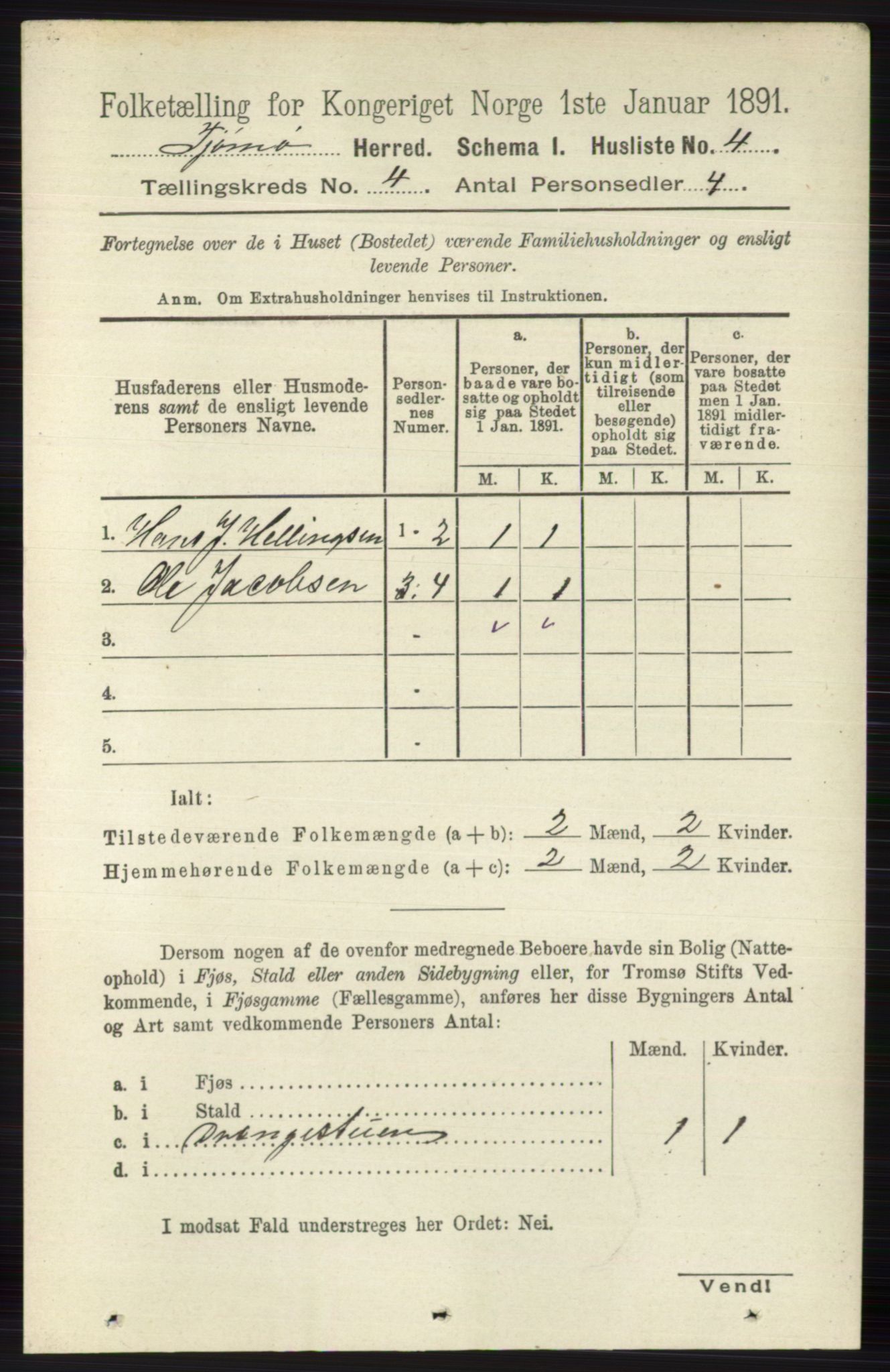 RA, 1891 census for 0723 Tjøme, 1891, p. 1214