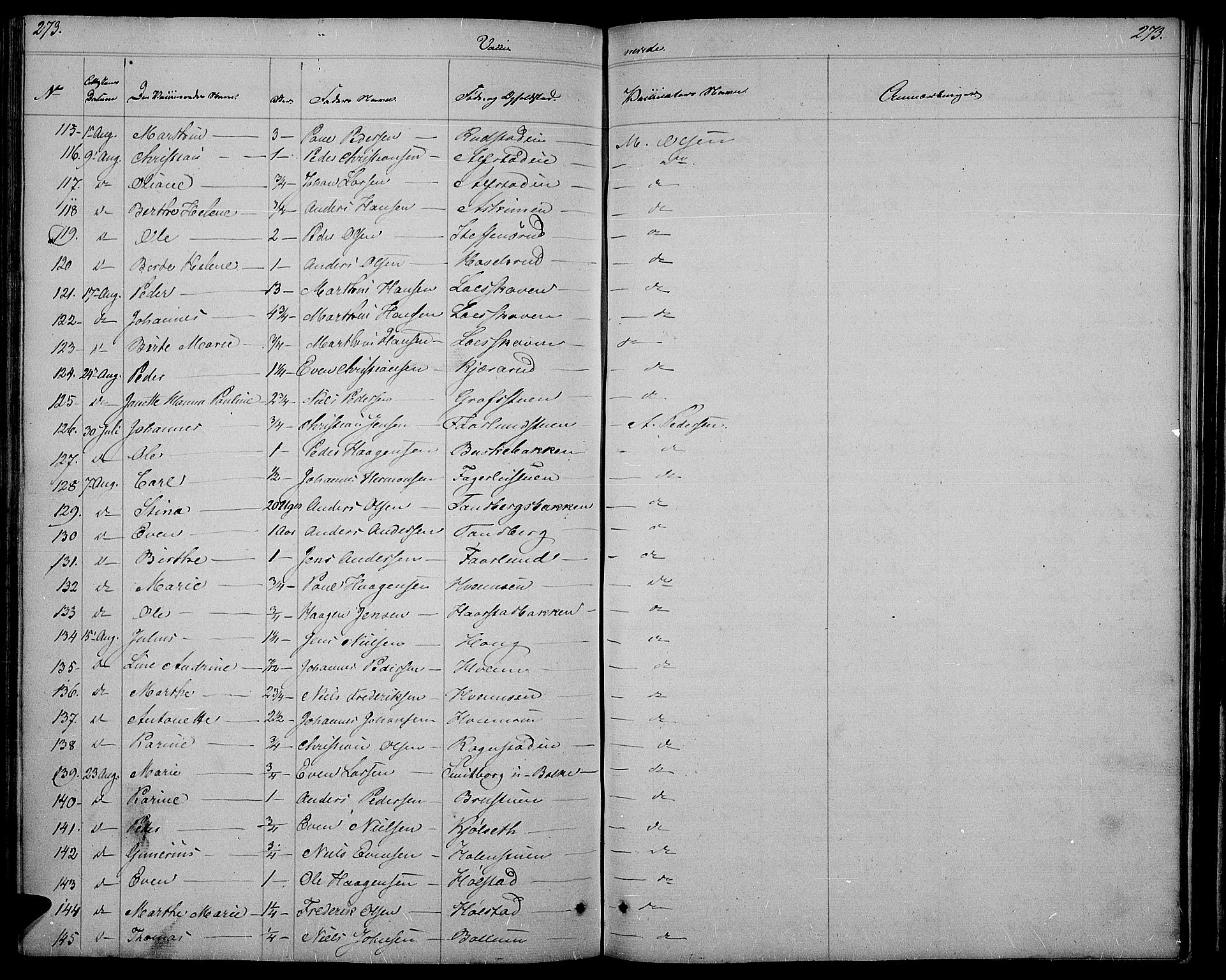 Østre Toten prestekontor, SAH/PREST-104/H/Ha/Hab/L0002: Parish register (copy) no. 2, 1840-1847, p. 273