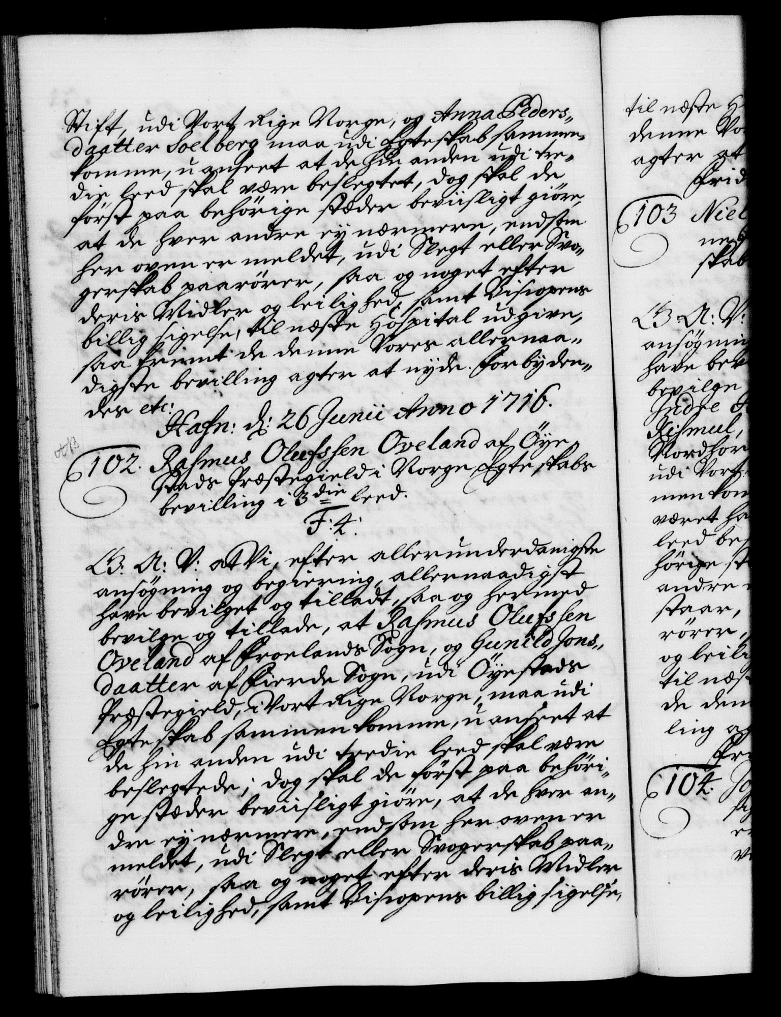 Danske Kanselli 1572-1799, AV/RA-EA-3023/F/Fc/Fca/Fcaa/L0022: Norske registre, 1716-1719, p. 53b