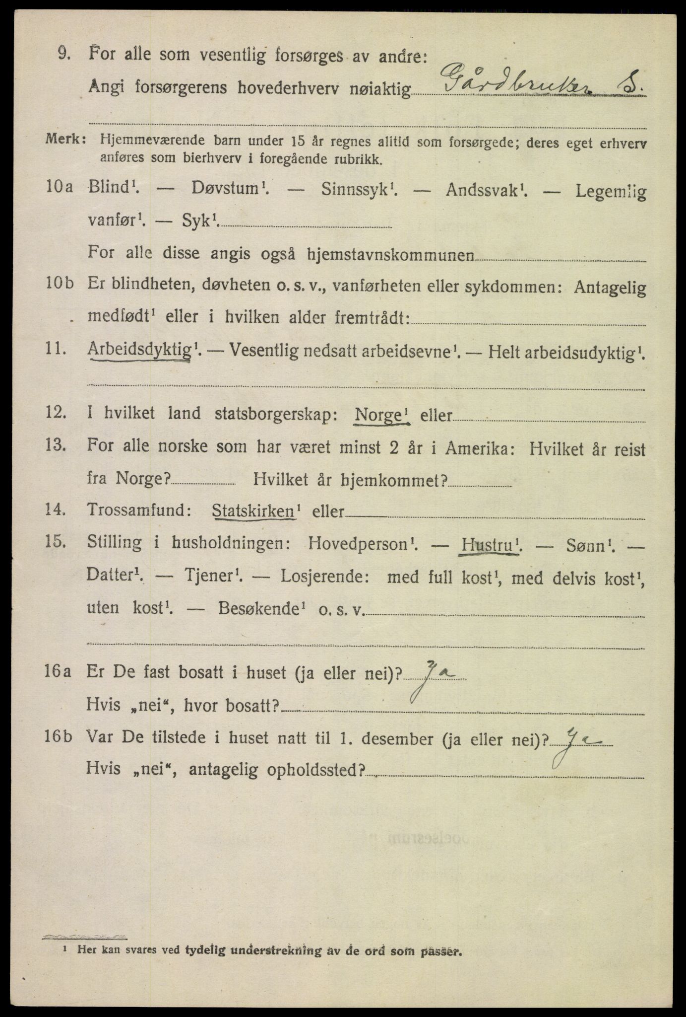 SAH, 1920 census for Folldal, 1920, p. 5234