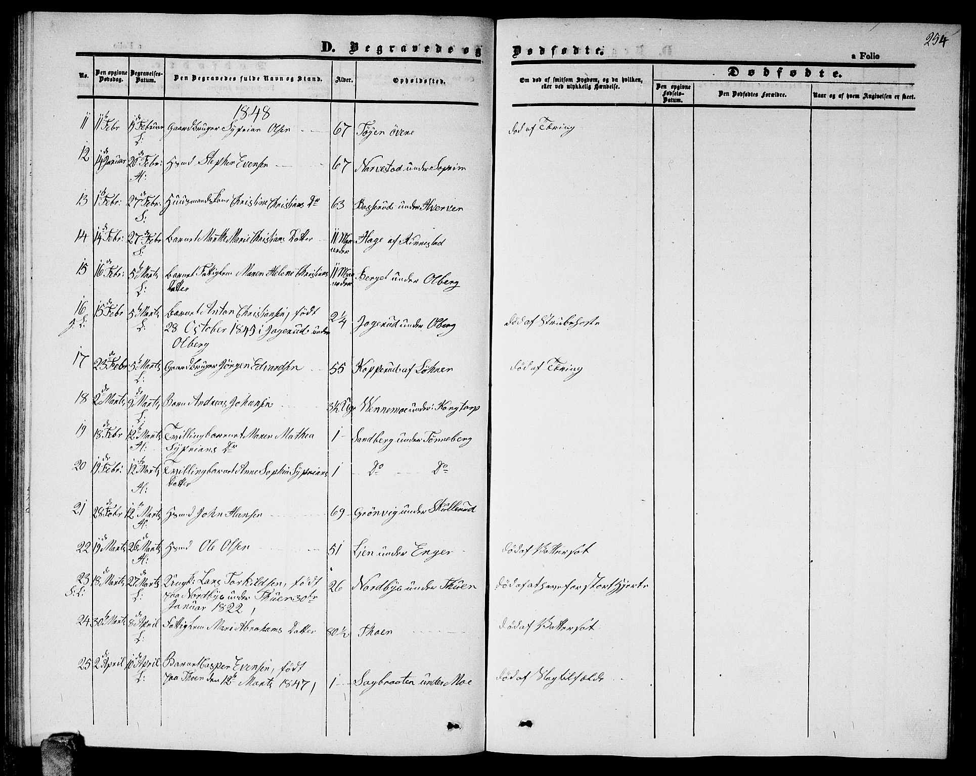 Høland prestekontor Kirkebøker, AV/SAO-A-10346a/G/Ga/L0003: Parish register (copy) no. I 3, 1846-1853, p. 254