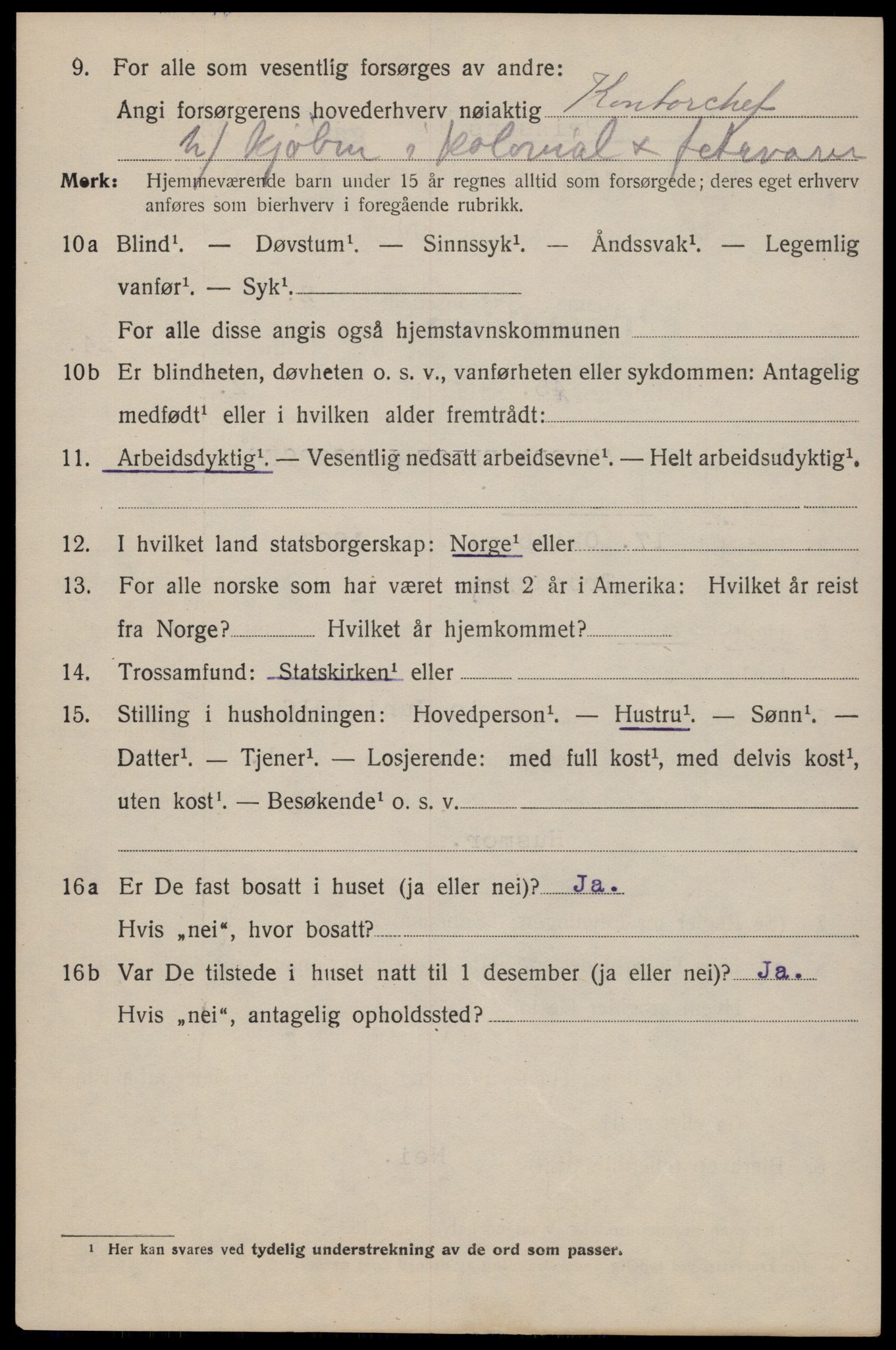 SAT, 1920 census for Trondheim, 1920, p. 66729